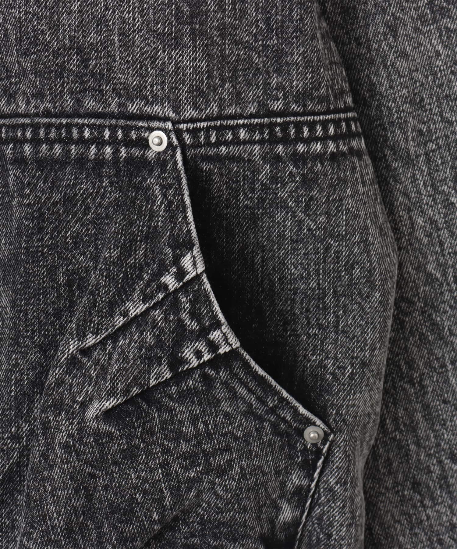 atmos pink Panelled Bandana Denim Jacket BLACKの画像