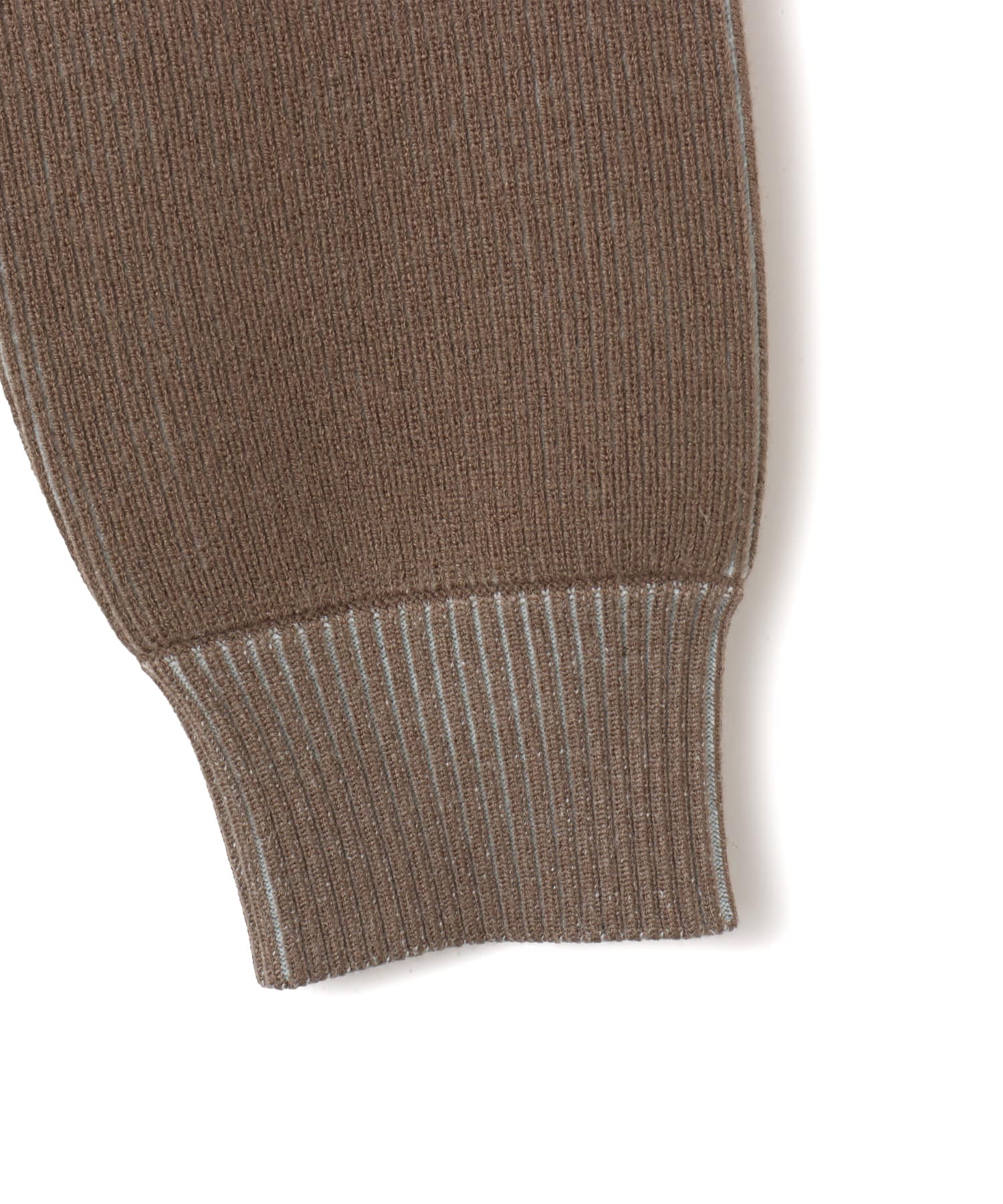 atmos pink Rib Knit Zip-up Top KHAKIの画像