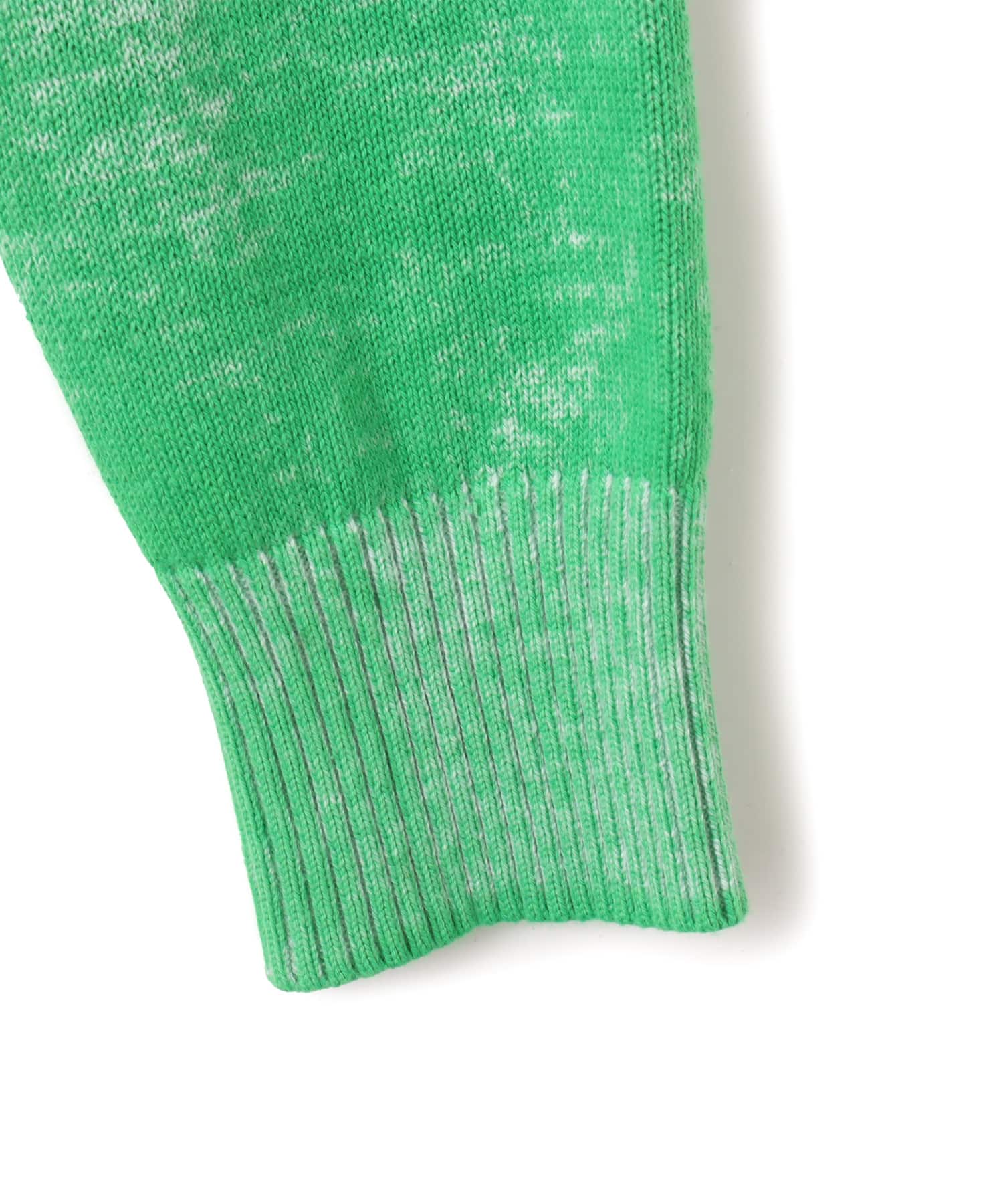 atmos pink Faded Coler Zip-up Cardigan GREENの画像