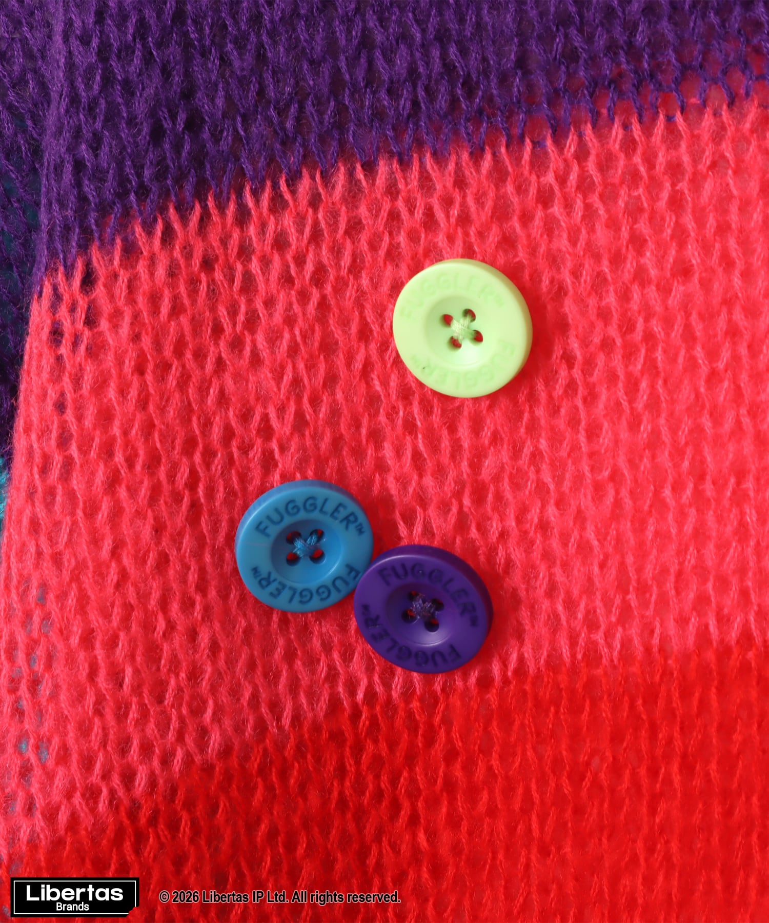 atmos pink x FUGGLER Crew Neck Knit Top MULTIの画像