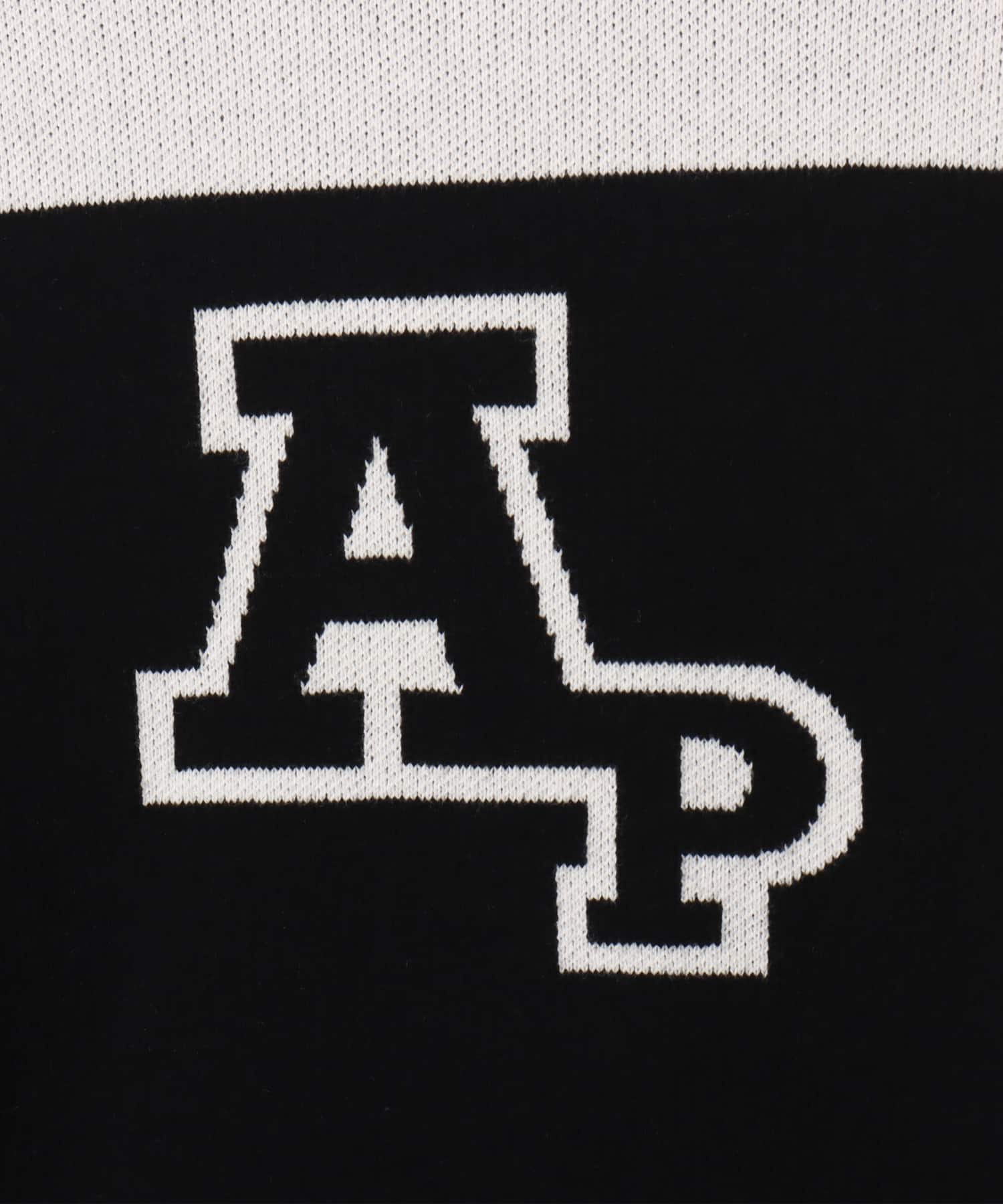 atmos pink Rugger Knit Top BLACKの画像