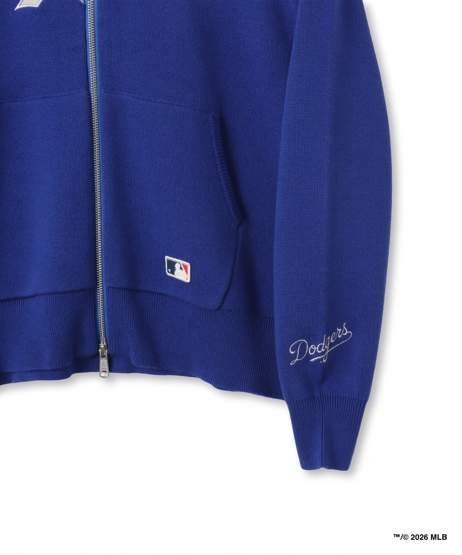 atmos pink x MLB Knit Hoodie BLUEの画像