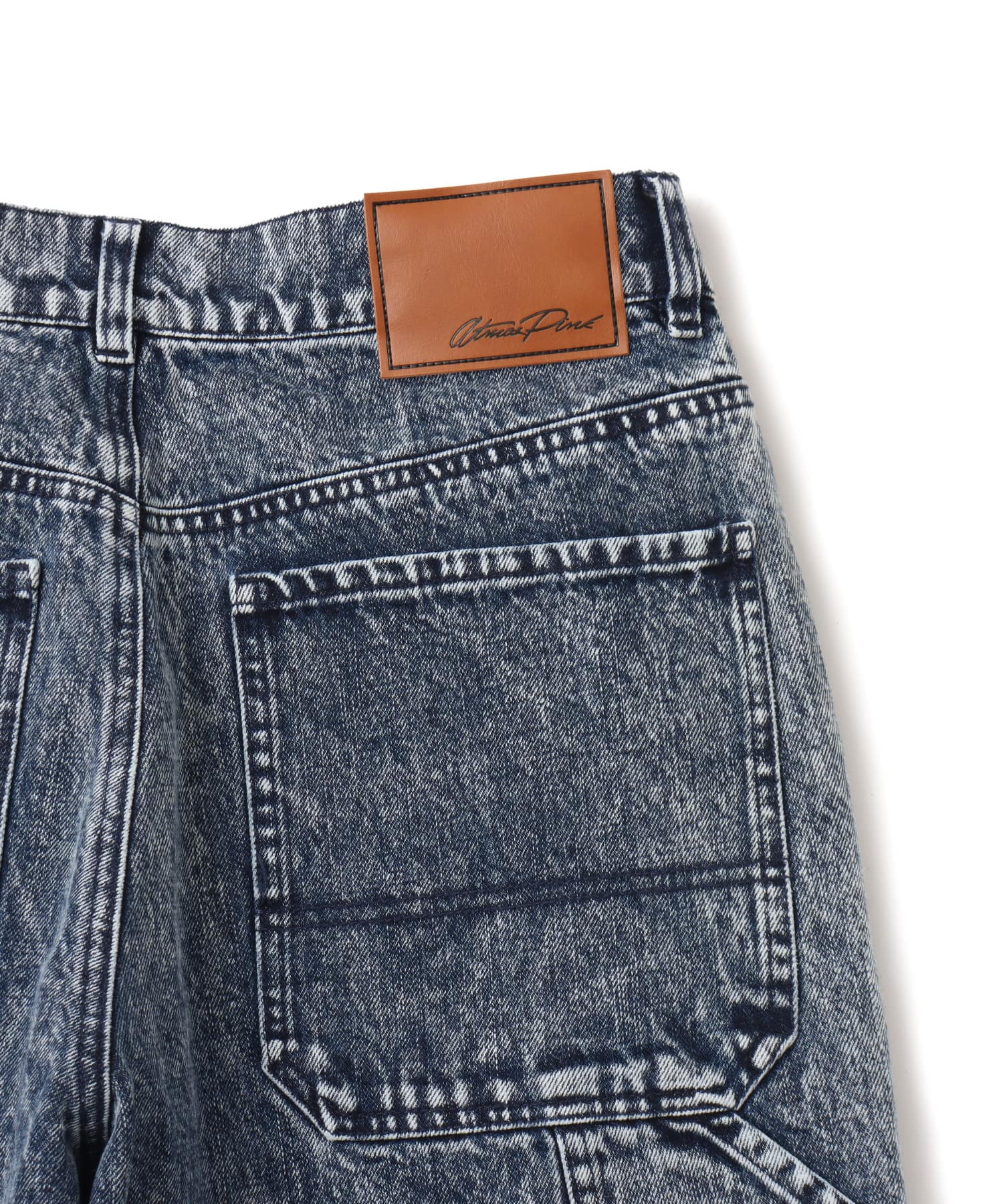 atmos pink Panelled Bandana Denim Pants BLUEの画像