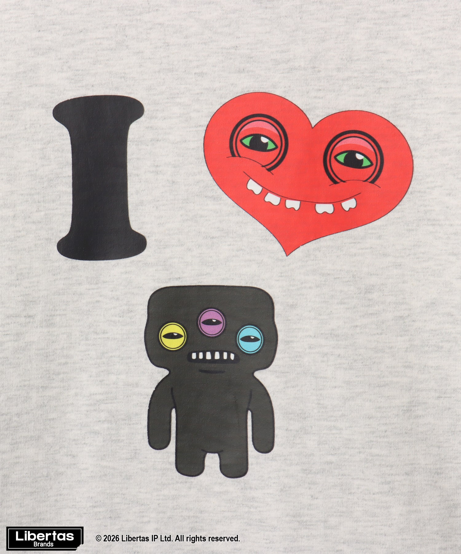 atmos pink x FUGGLER I LOVE FUGGLER LS T-shirt GRAYの画像