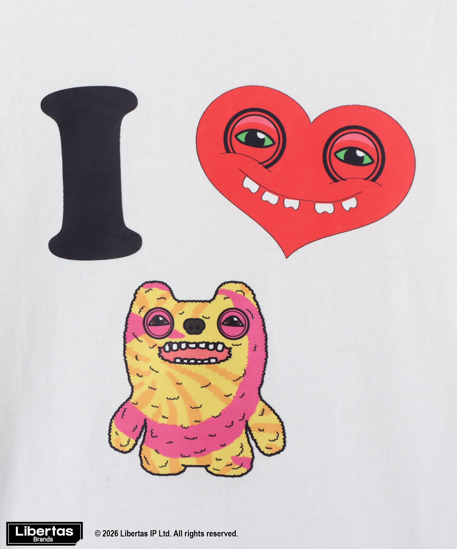atmos pink x FUGGLER I LOVE FUGGLER LS T-shirt WHITEの画像