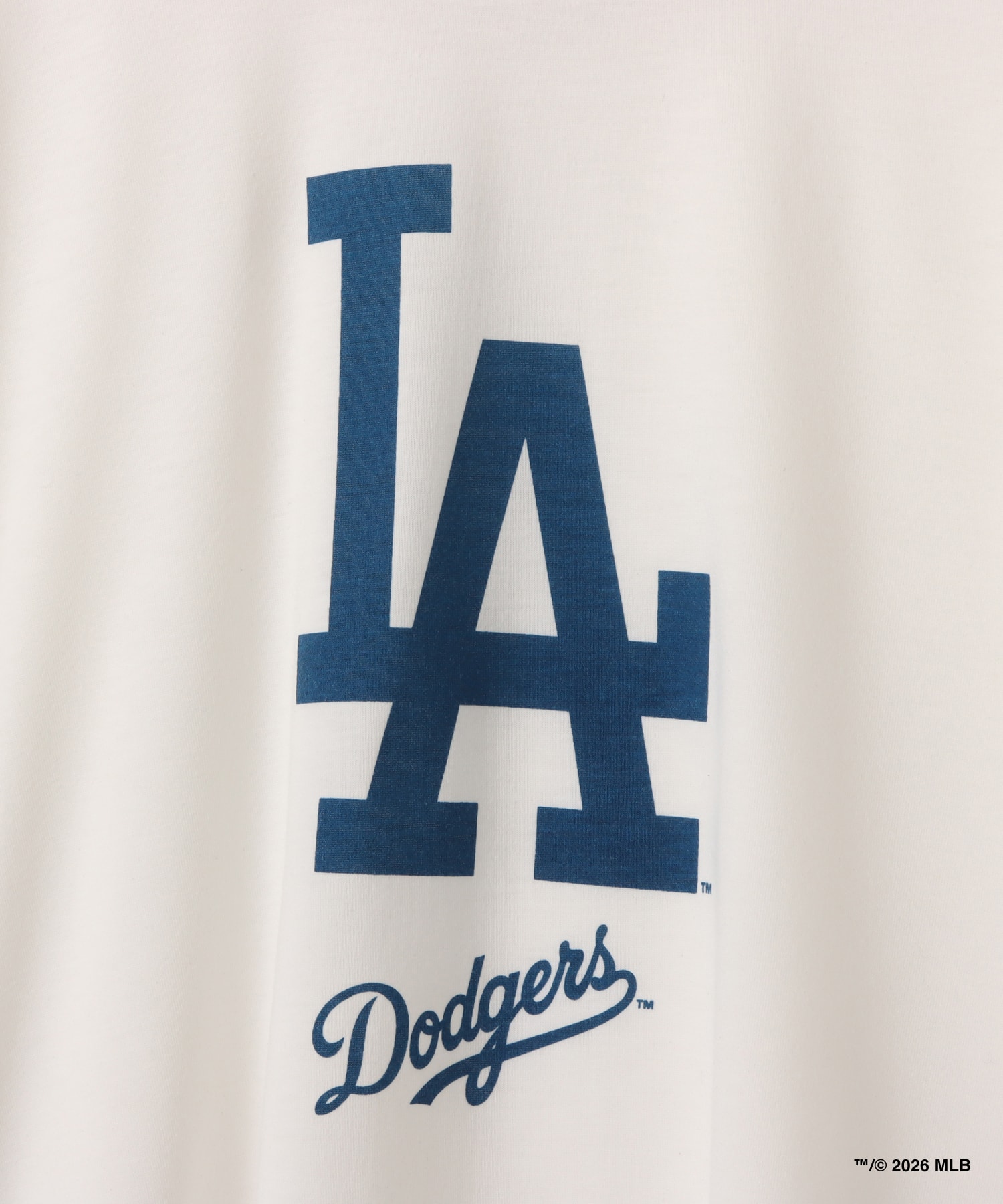 atmos pink x MLB Lace-up T-shirt WHITEの画像