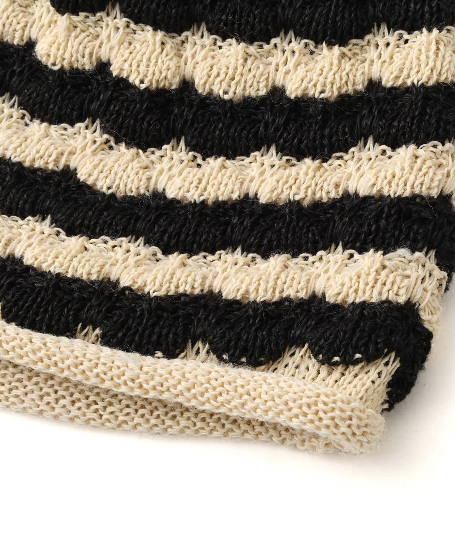 atmos pink Striped Summer Knit Hat WHITEの画像