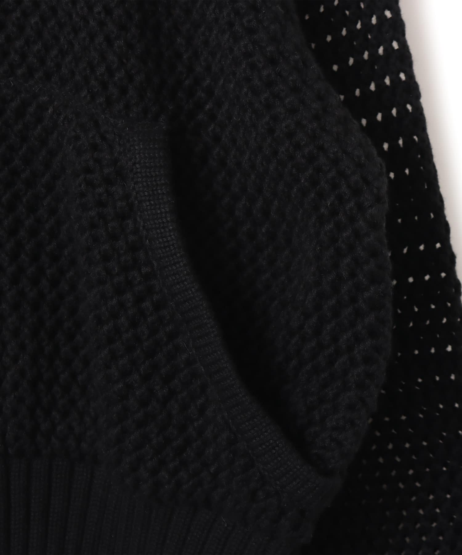 atmos pink Pointelle Knit Zip-up Hoodie BLACKの画像