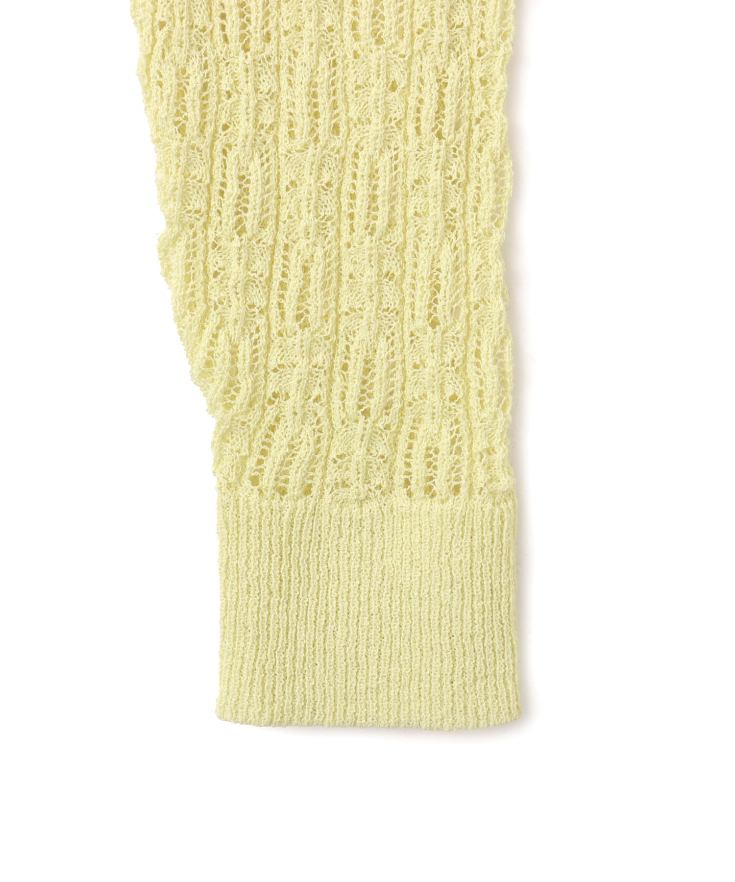 atmos pink See-Through Knit Cardigan YELLOWの画像