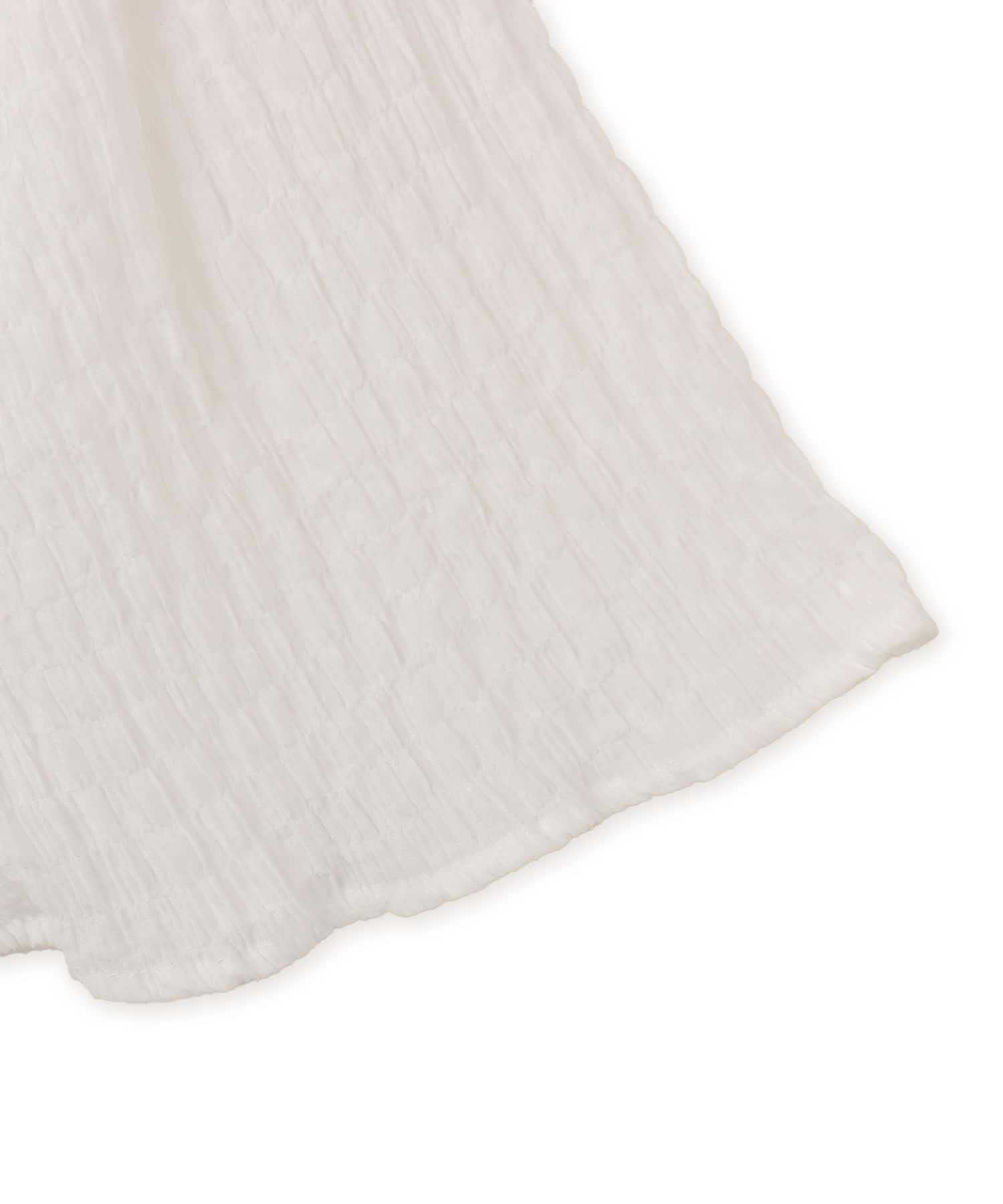 atmos pink Shirring Blouse WHITEの画像