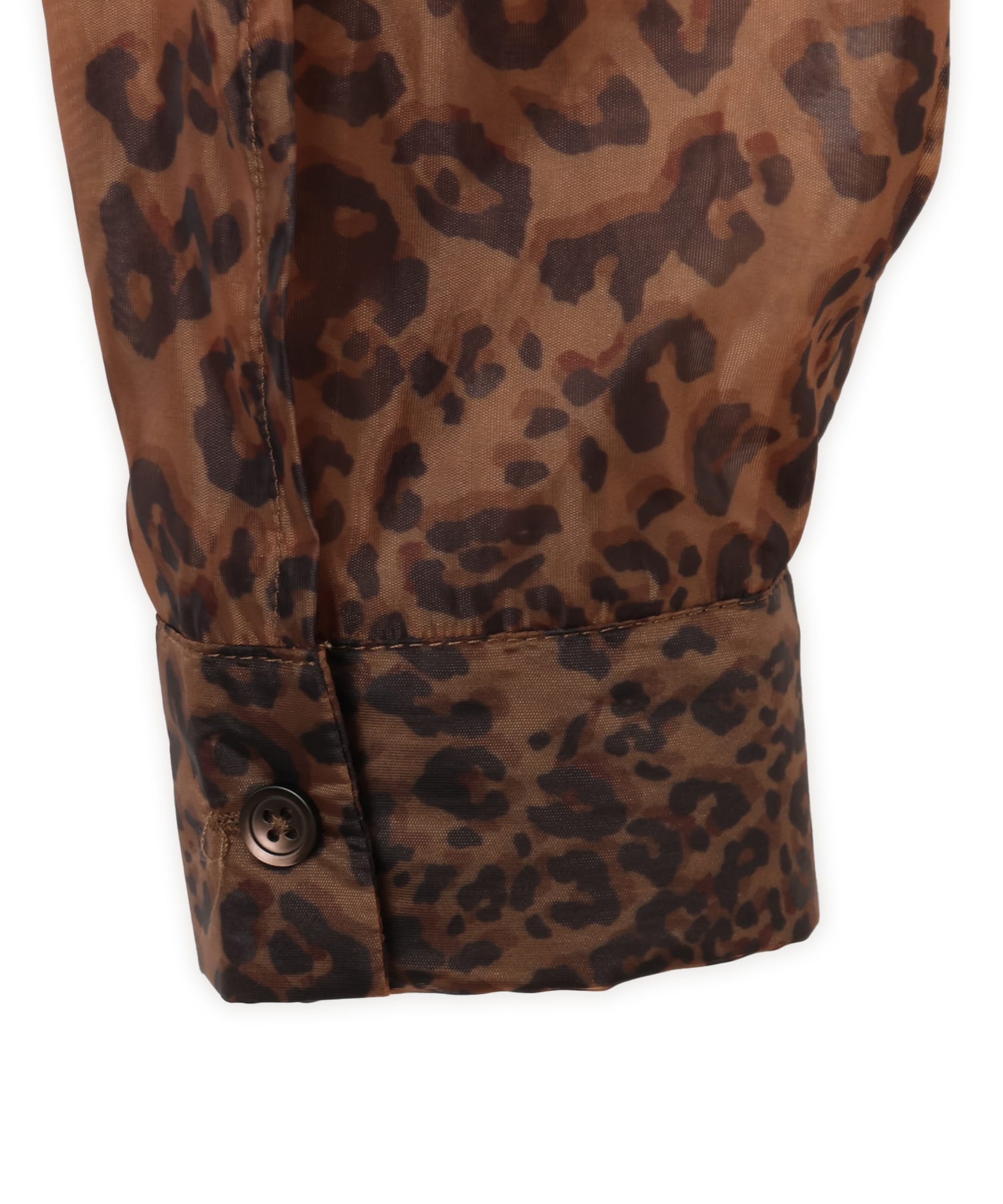 atmos pink Leopard Pattern Sheer Shirt  BROWNの画像