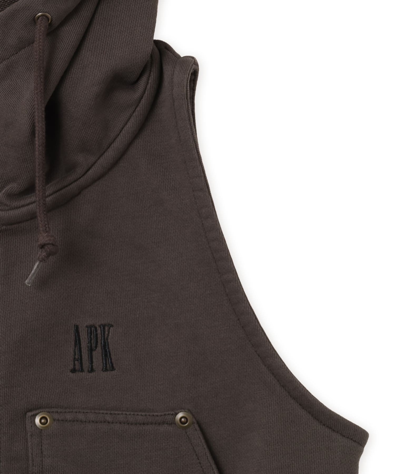 atmos pink No Sleeve Zip-up Hoodie BLACKの画像