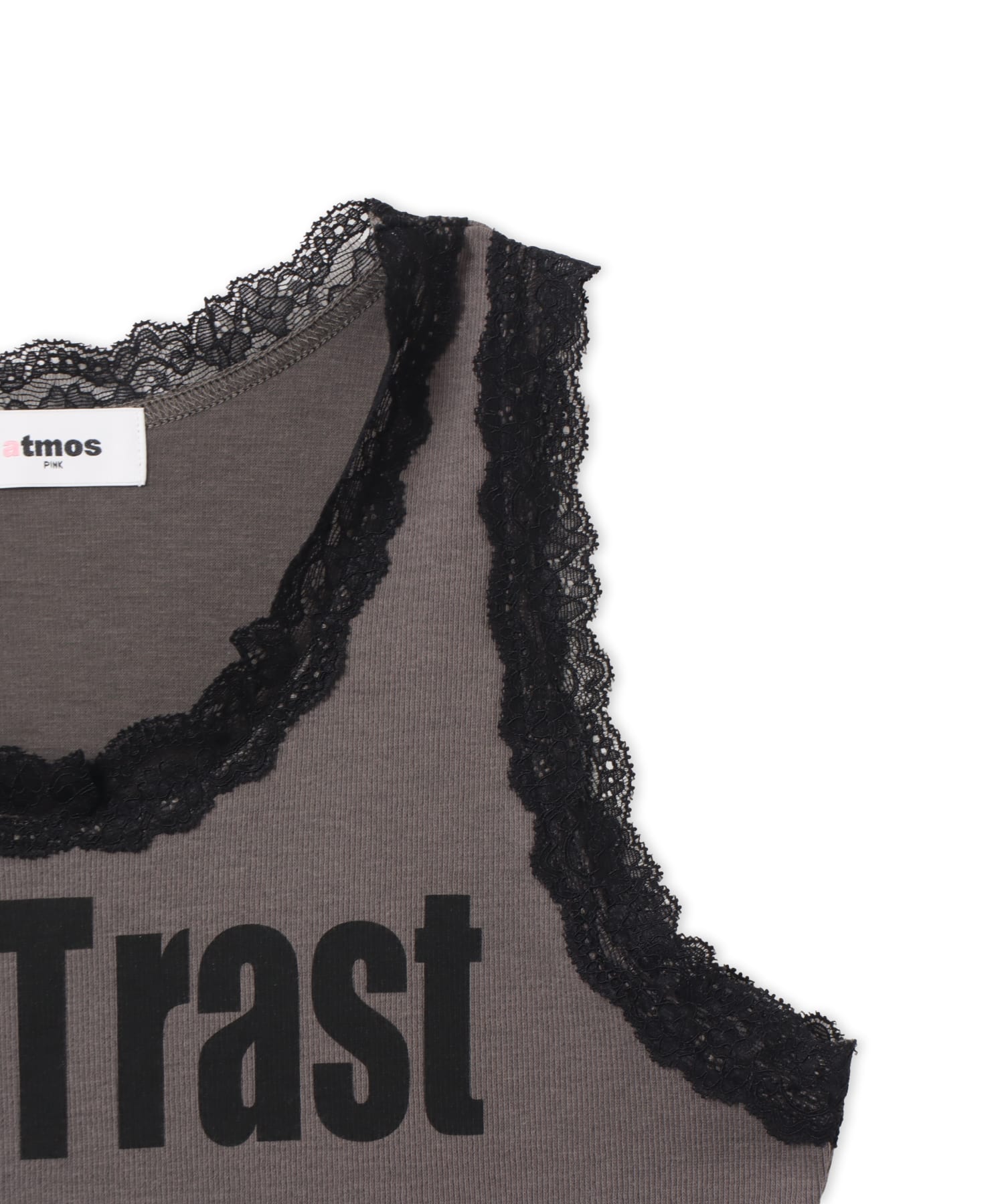 atmos pink Lace Tank Top BLACKの画像