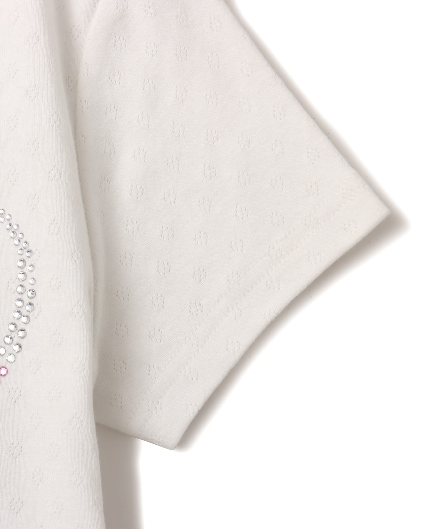 atmos pink Rhinestone Logo T-shirt WHITEの画像