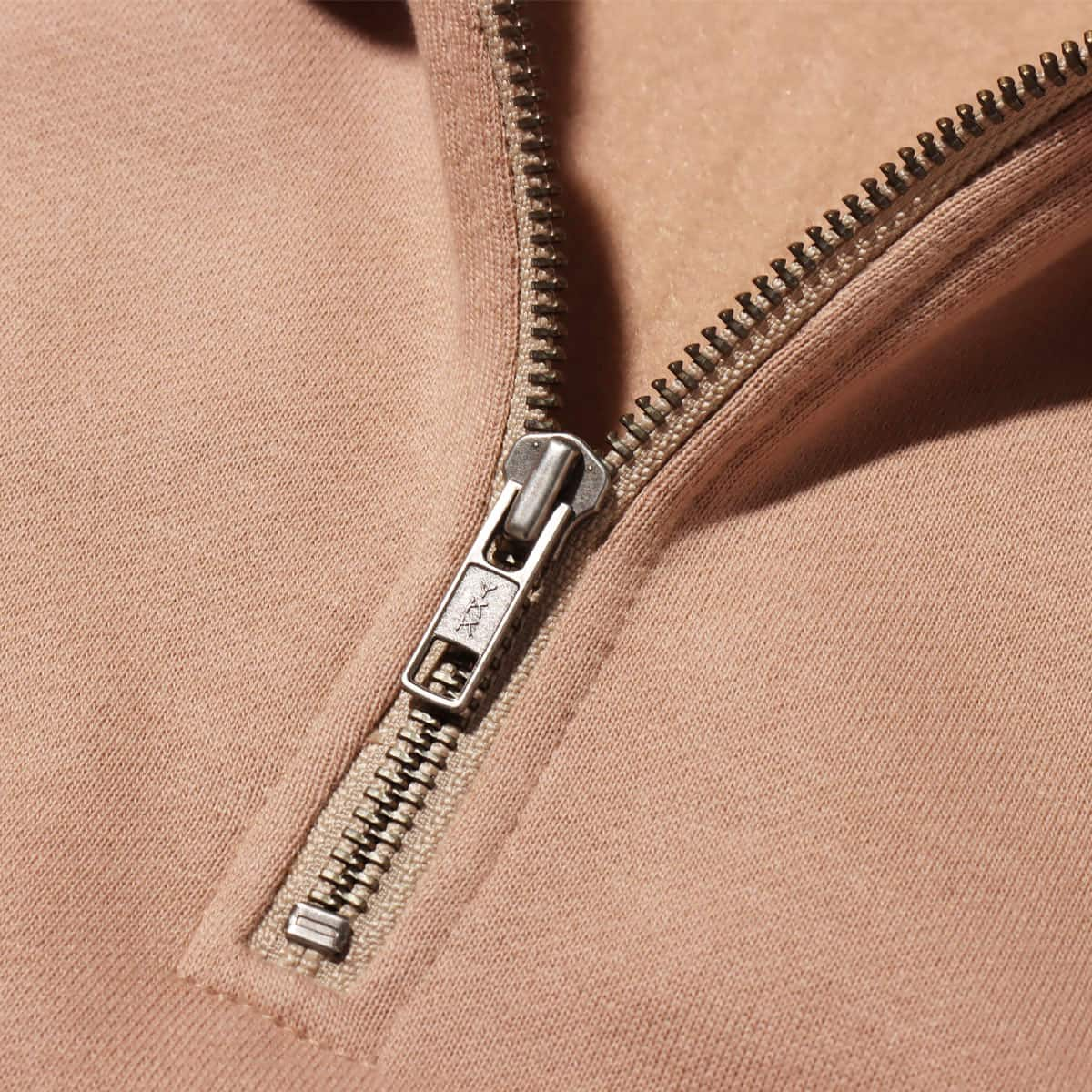 atmos OVERDYED HALF ZIP SWEAT BEIGE 20FA-I