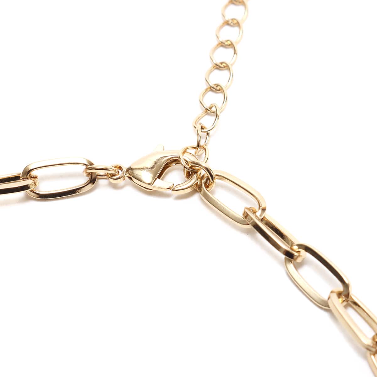 atmos pink クリップチェーン ハートロゴネックレス GOLDの画像