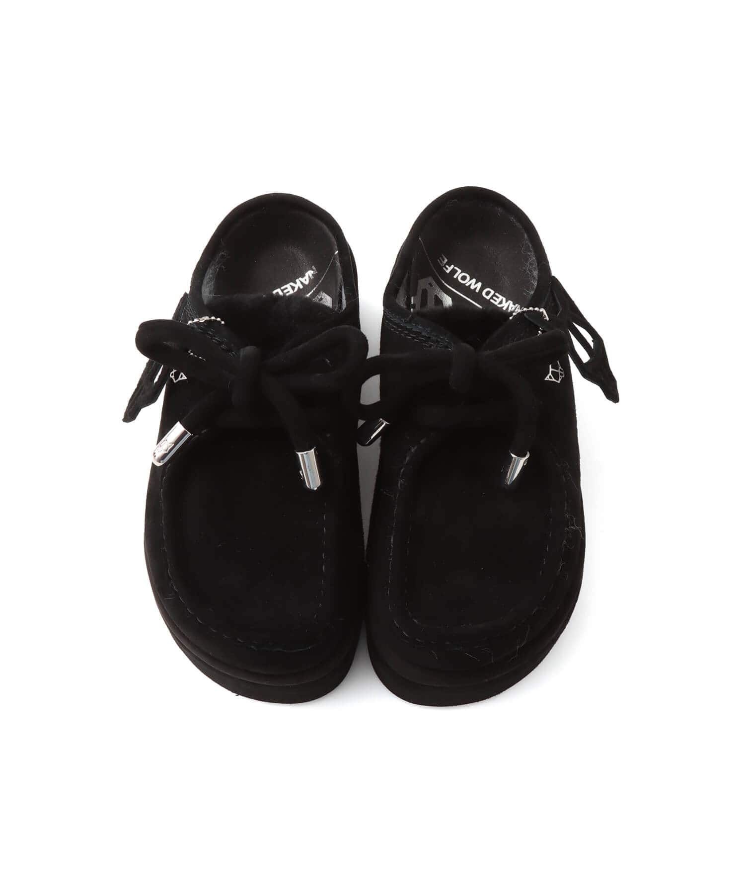 NAKED WOLFE BLIZZARD BLACK SUEDE/SHEARINGの画像