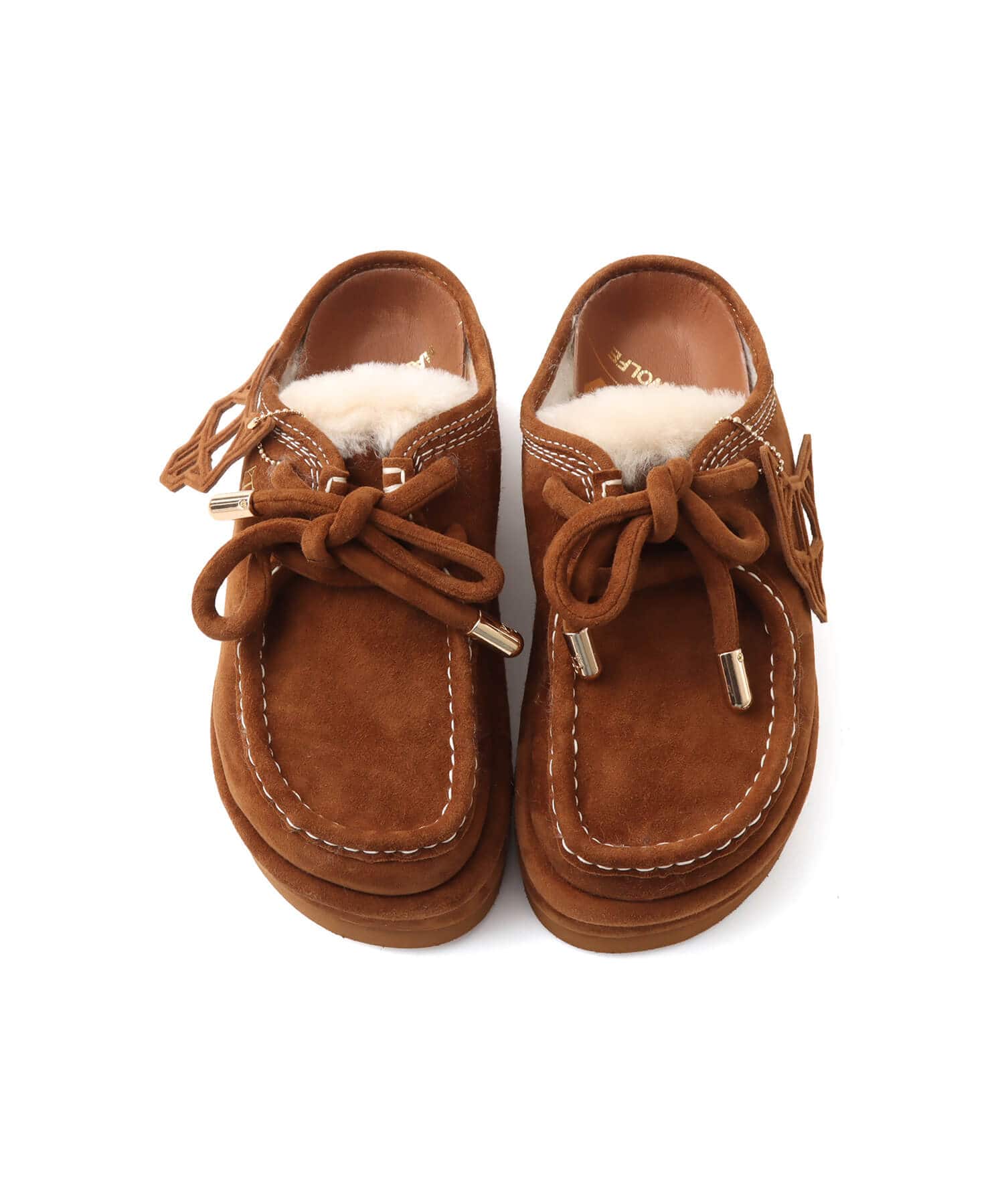 NAKED WOLFE BLIZZARD TAN SUEDE/SHEARINGの画像