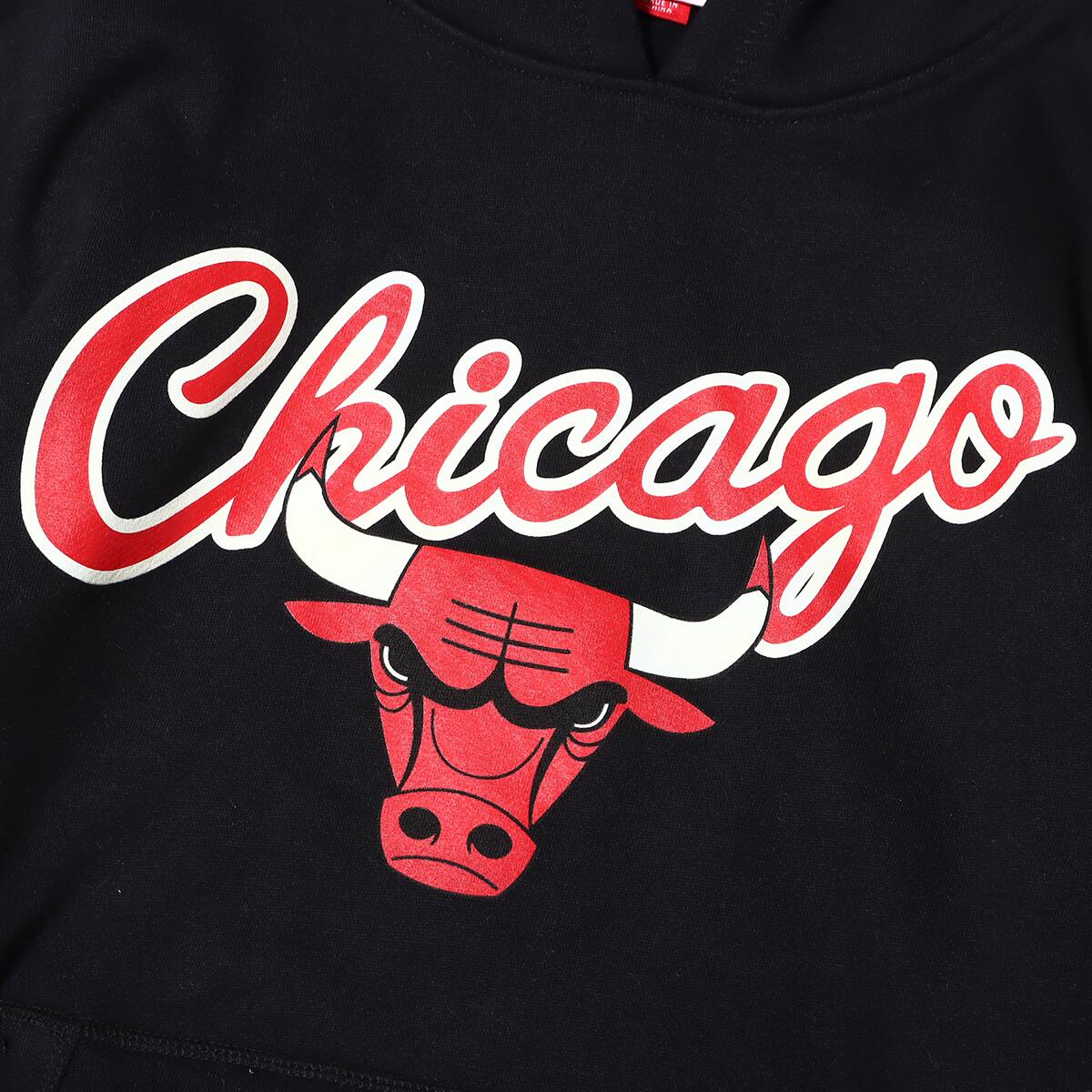 Mitchell & Ness NBA Off White Hoody Bulls BLACK 22FW-Iの画像