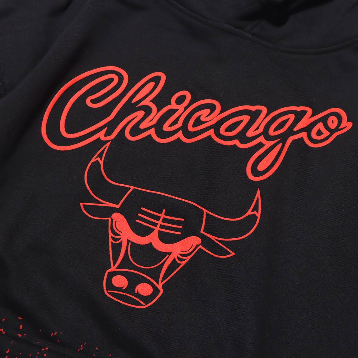 Mitchell & Ness NBA SPECKLE NEP HOODIE BULLS BLACK 23FW-Iの画像