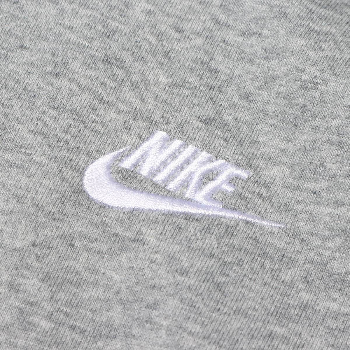 NIKE AS M NSW CLUB HOODIE FZ FT DK GREY HEATHER/MATTE SILVER/WHITE 23HO-Iの画像