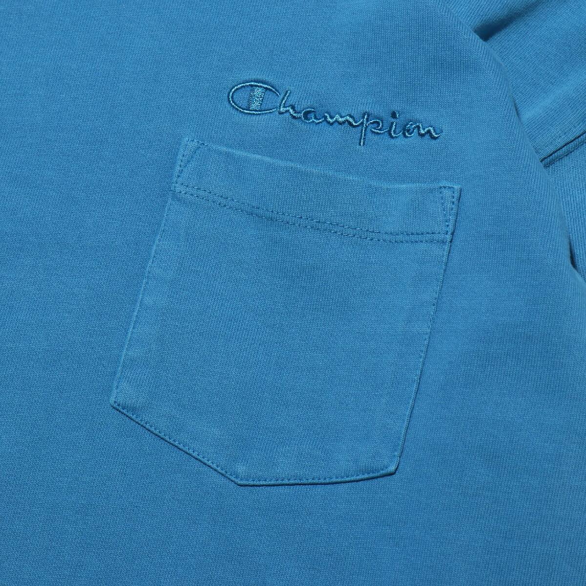 Champion L/S POCKET T-SHIRT BLUEGREEN 20SS-Iの画像