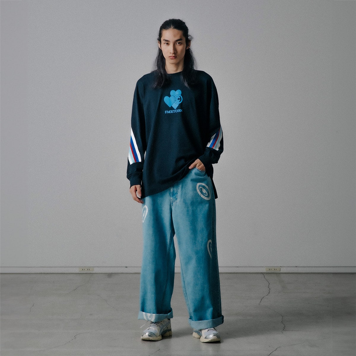 FACETASM x CPD LOVE RIB LONG TEE BLACK の画像