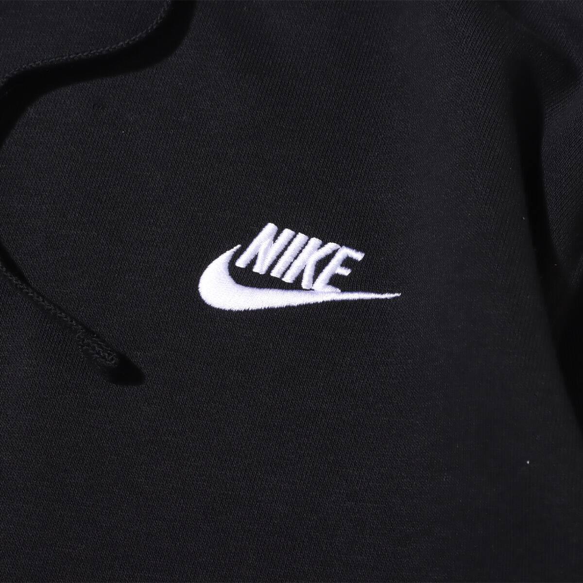 NIKE AS M NSW CLUB HOODIE PO FT BLACK/BLACK/WHITE 23FA-Iの画像