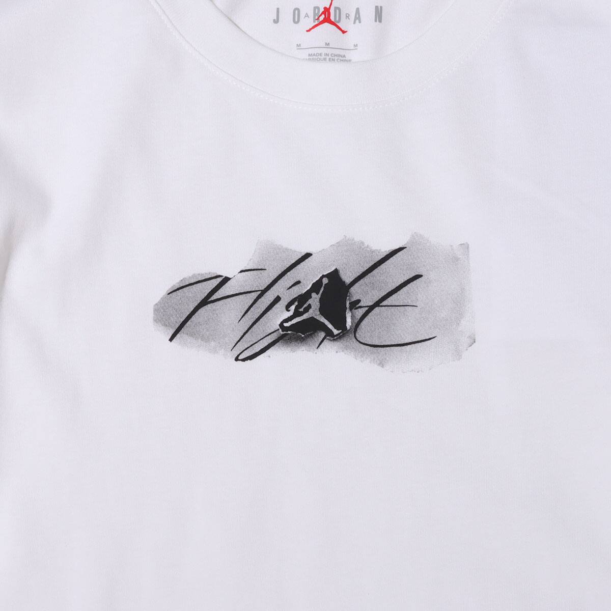 JORDAN BRAND AS M J BRAND JM FLT LS CREW WHITE/BLACK 21FA-Iの画像