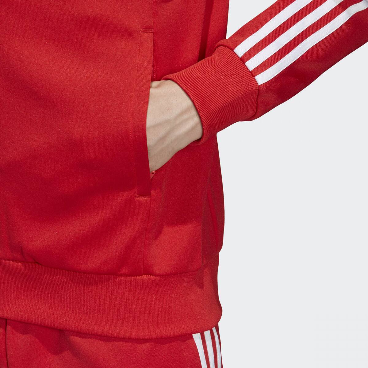 adidas sst track top red