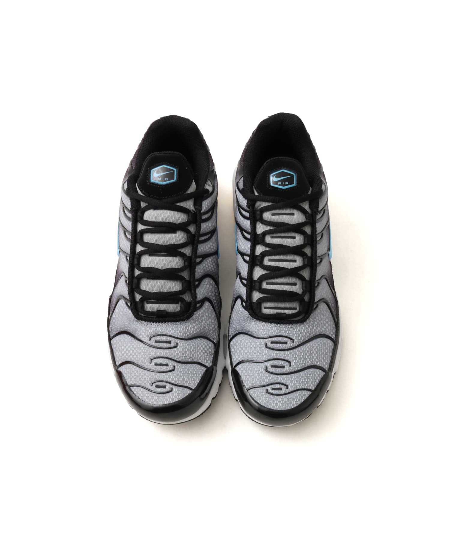NIKE AIR MAX PLUS BLACK/FOOTBALL BLUE-LT SMOKE GREY-WHITEの画像