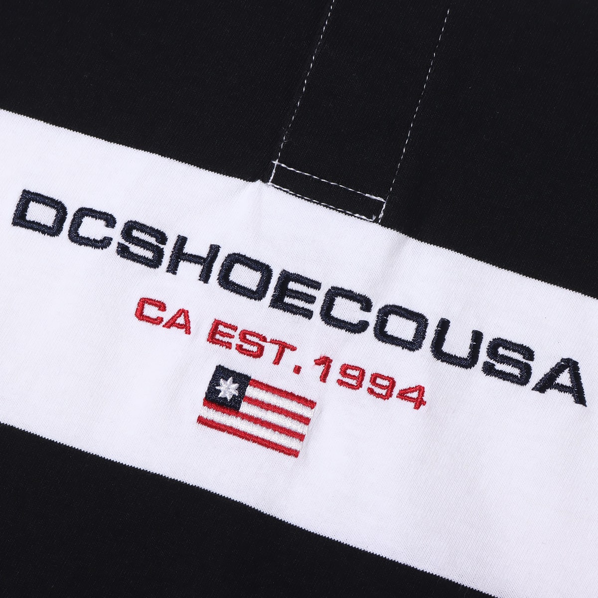 DC SHOES 23 BORDER POLO SS BLACK x WHITE 23SS-Iの画像