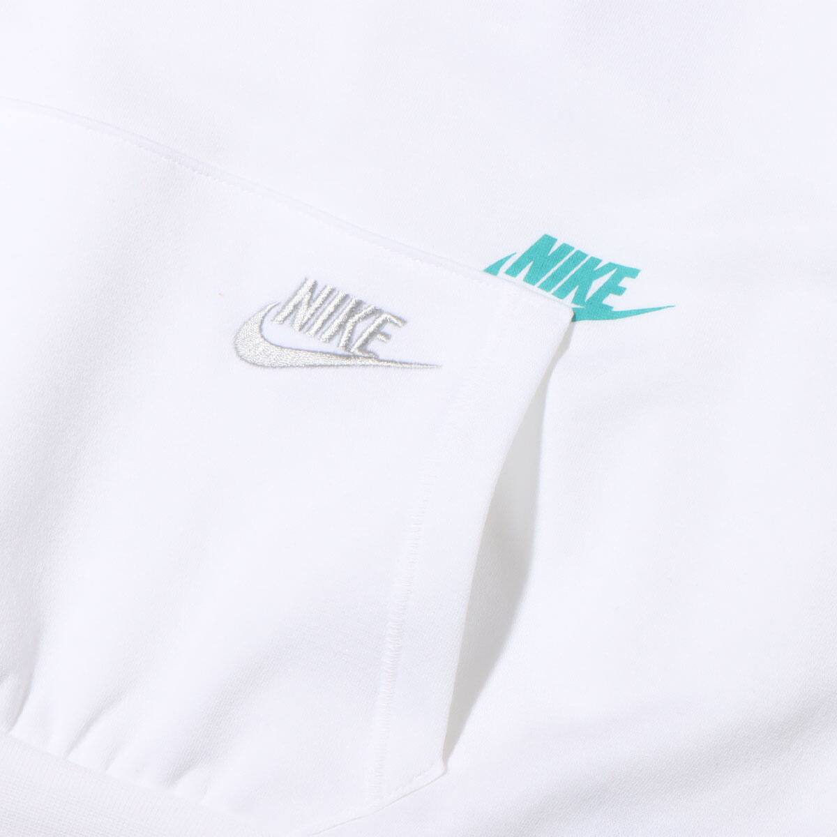 NIKE AS W NSW FLC CREW CPPS WHITE/WASHED TEAL 22SP-Iの画像