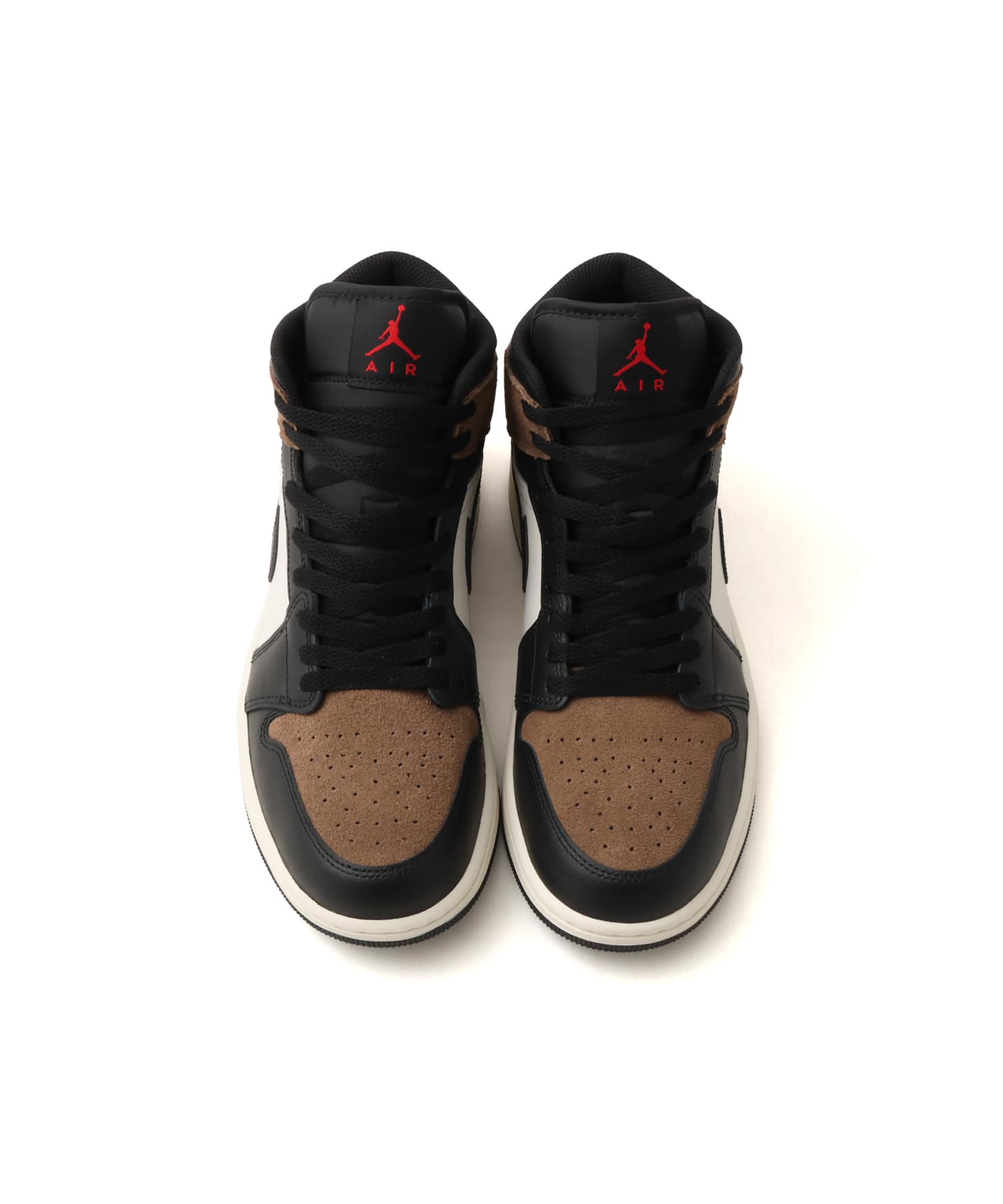JORDAN BRAND AIR JORDAN 1 MID BLACK/PHANTOM-PALOMINO-UNIVERSITY REDの画像