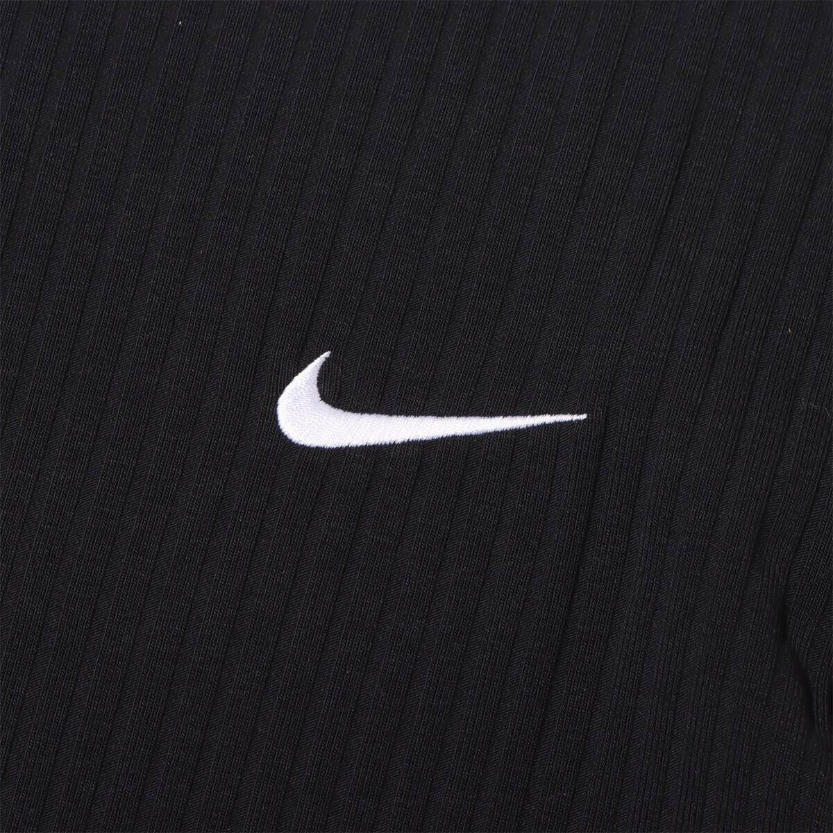 NIKE AS W NSW RIB JRSY SS TOP BLACK/WHITEの画像
