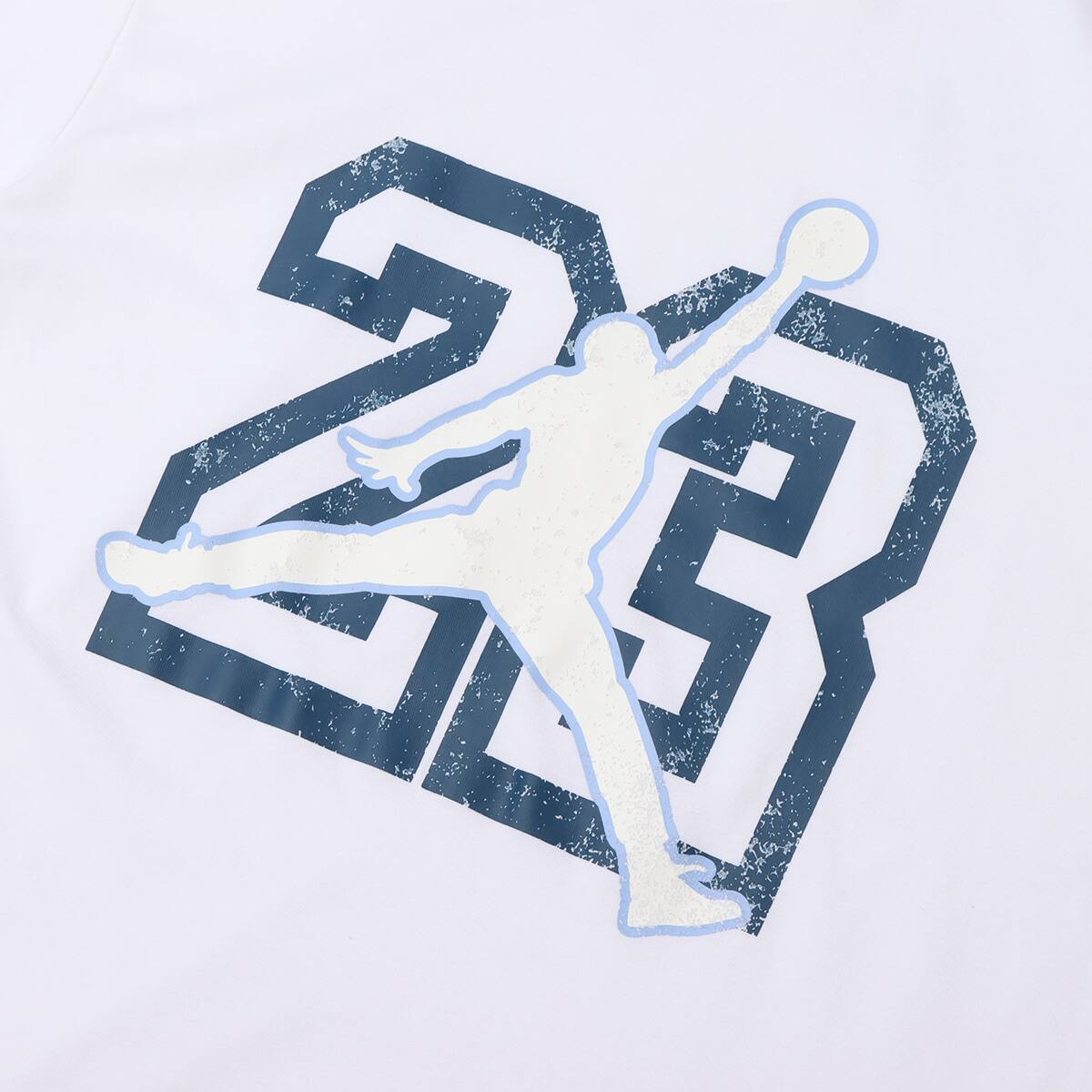 JORDAN BRAND AS M J FLT ESS JM SS CREW WHITE/SKY J FR BLUE 23FA-Iの画像
