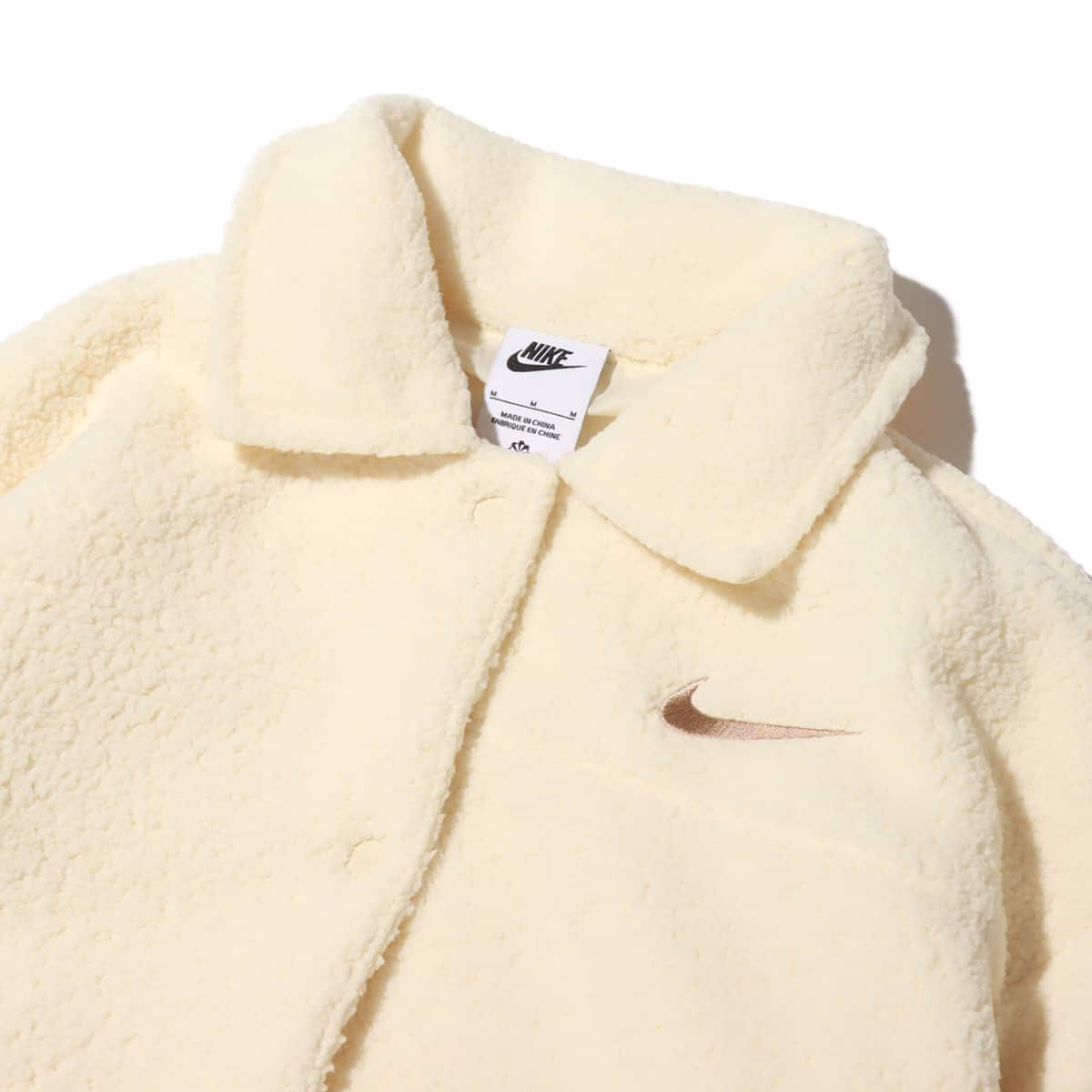 NIKE AS W NSW COLLARED SHERPA JKT COCONUT MILK/HEMP 23HO-I