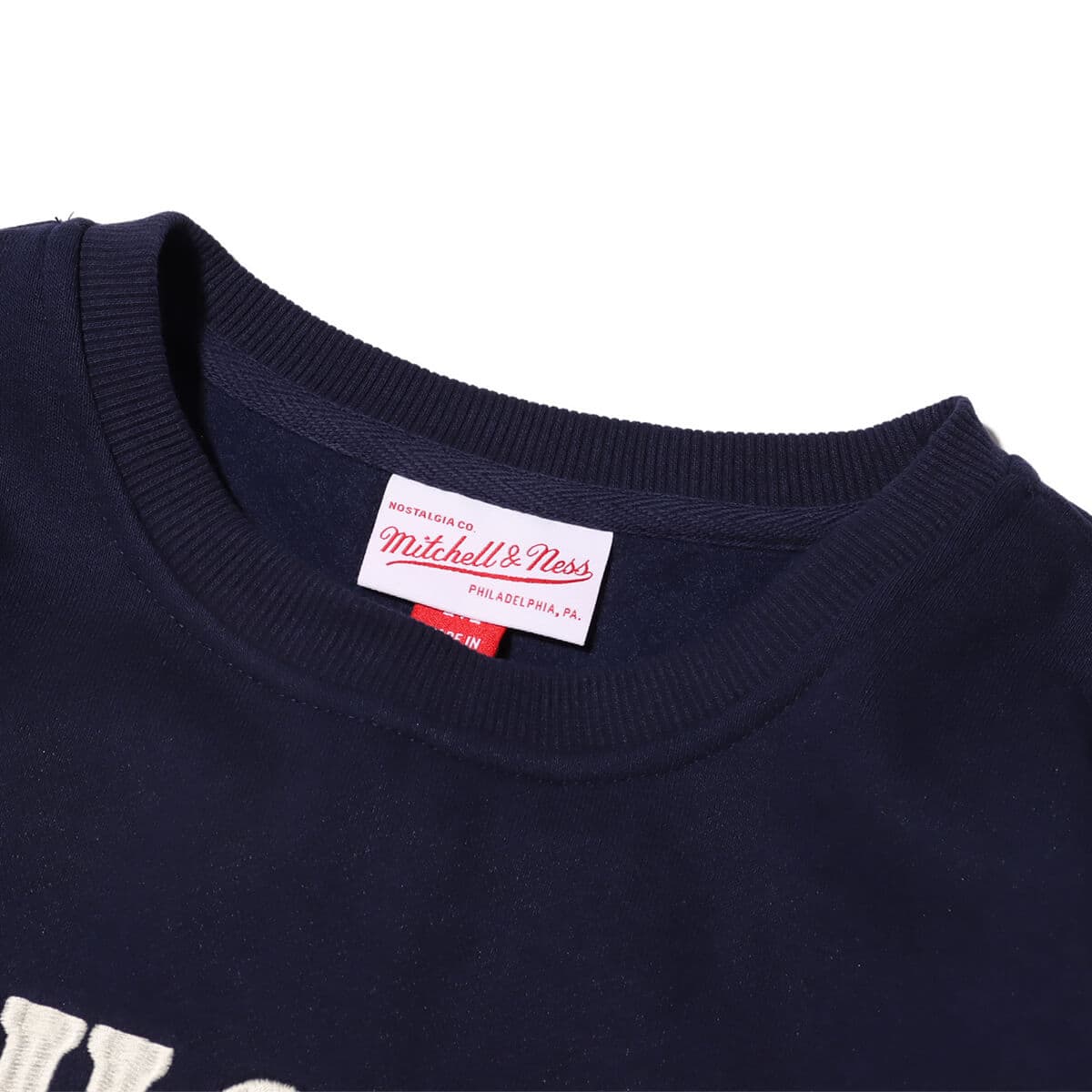 Mitchell & Ness COLLEGIATE CREW FLEECE CBU NAVY 23FW-Iの画像
