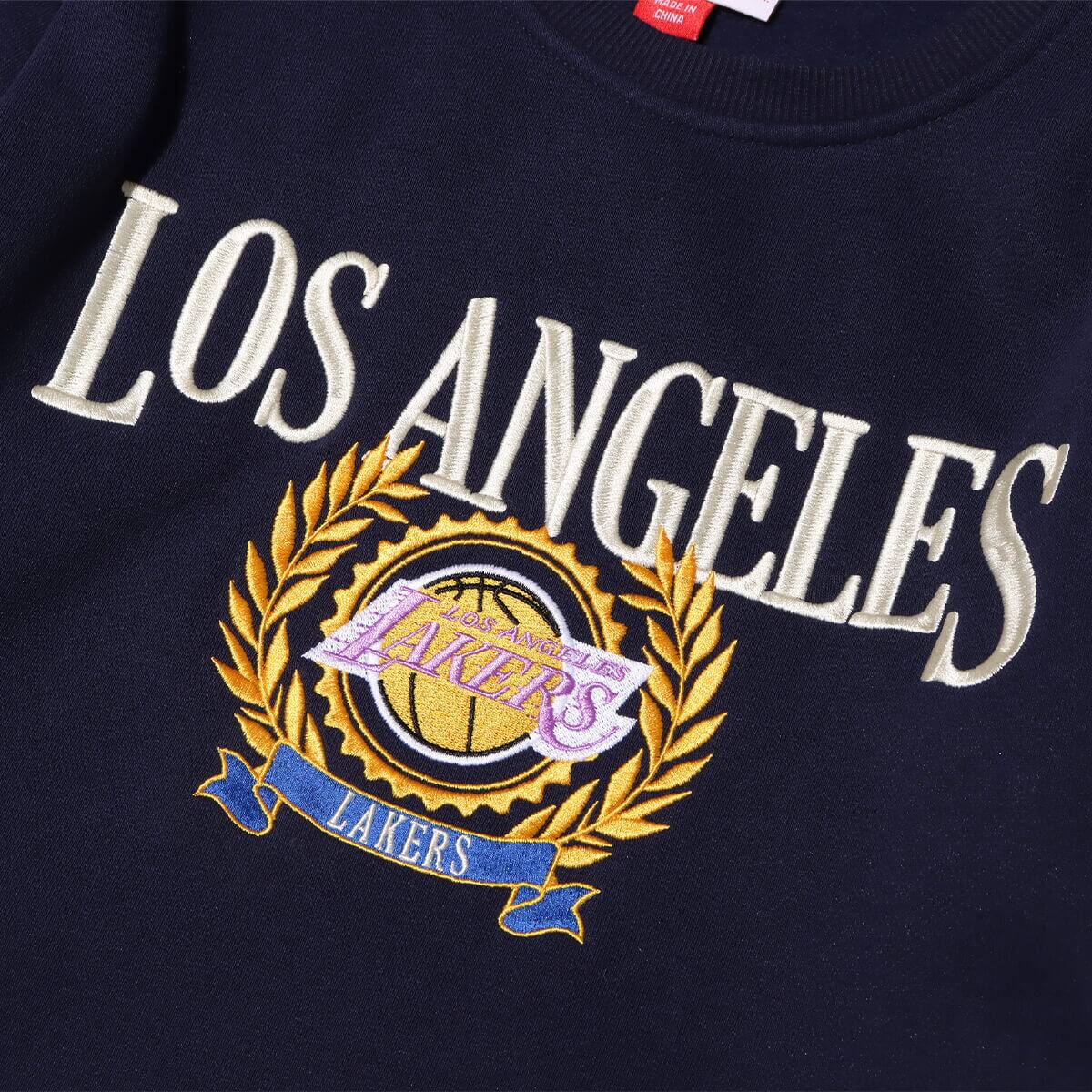 Mitchell & Ness COLLEGIATE CREW FLEECE LAL NAVY 23FW-Iの画像