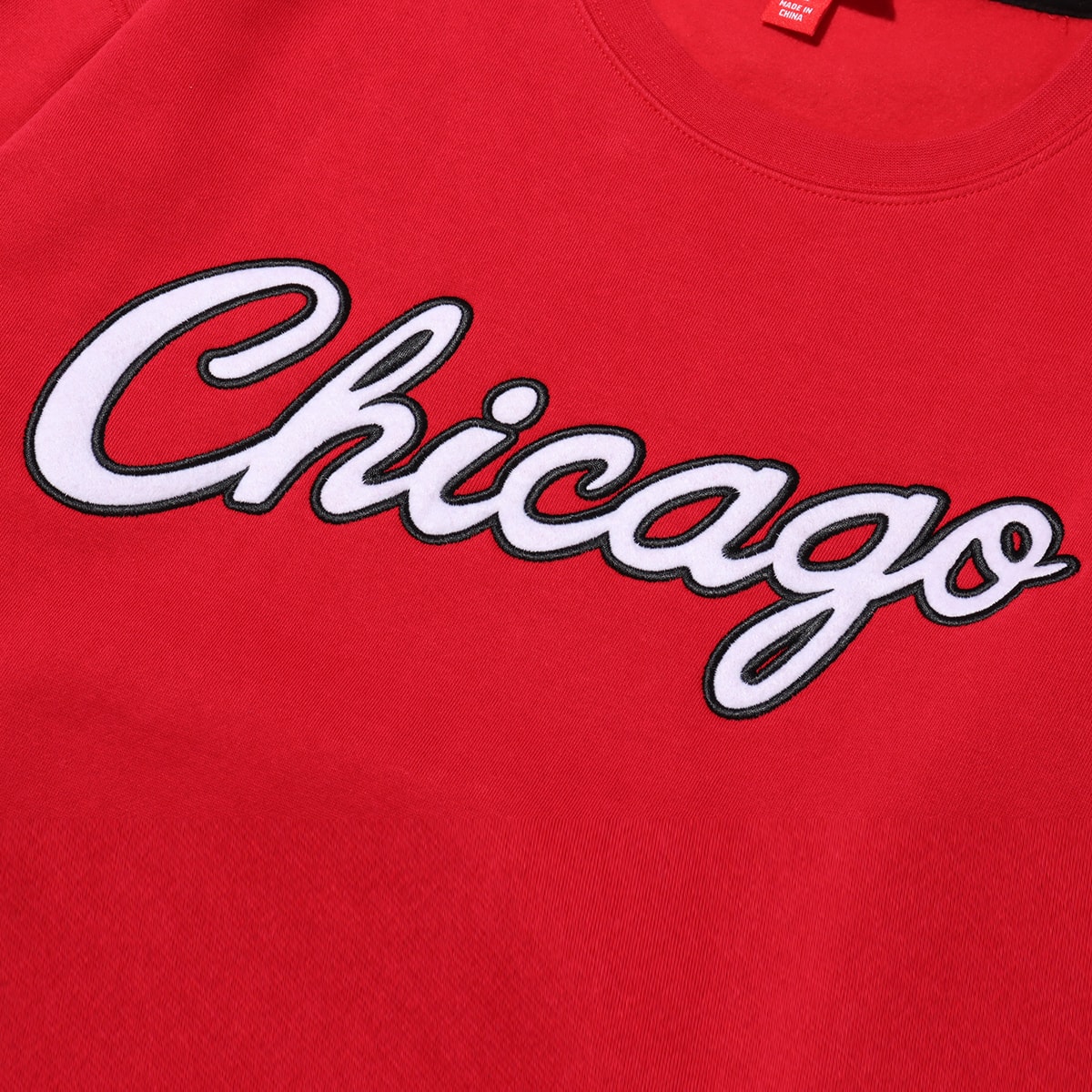 Mitchell & Ness THERE AND BACK FLEECE CREW CBU RED 23FW-Iの画像