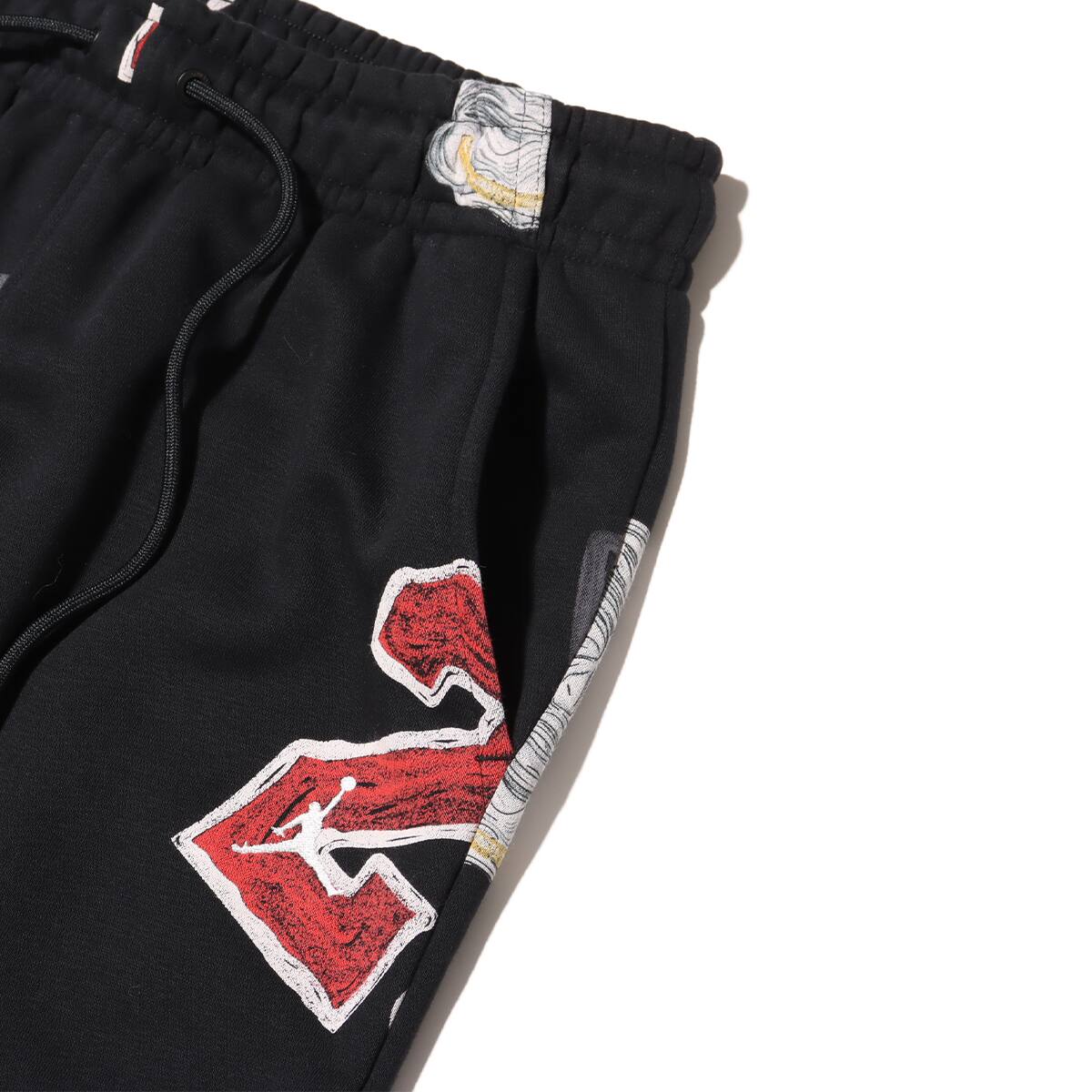 JORDAN BRAND AS M J ESS AOP FLC PANT BLACK/SAIL 24SP-Iの画像