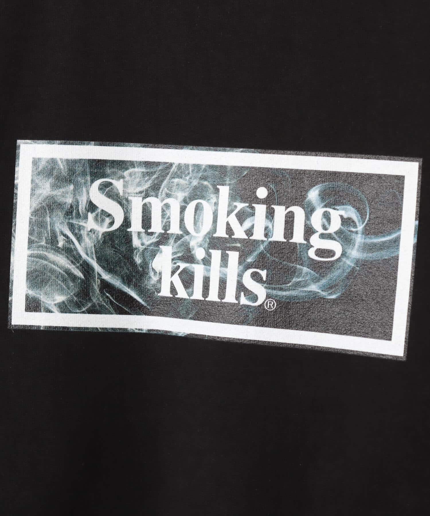 FR2 atmos collaboration with #FR2 Smoking kills Sweat shirt BLACKの画像