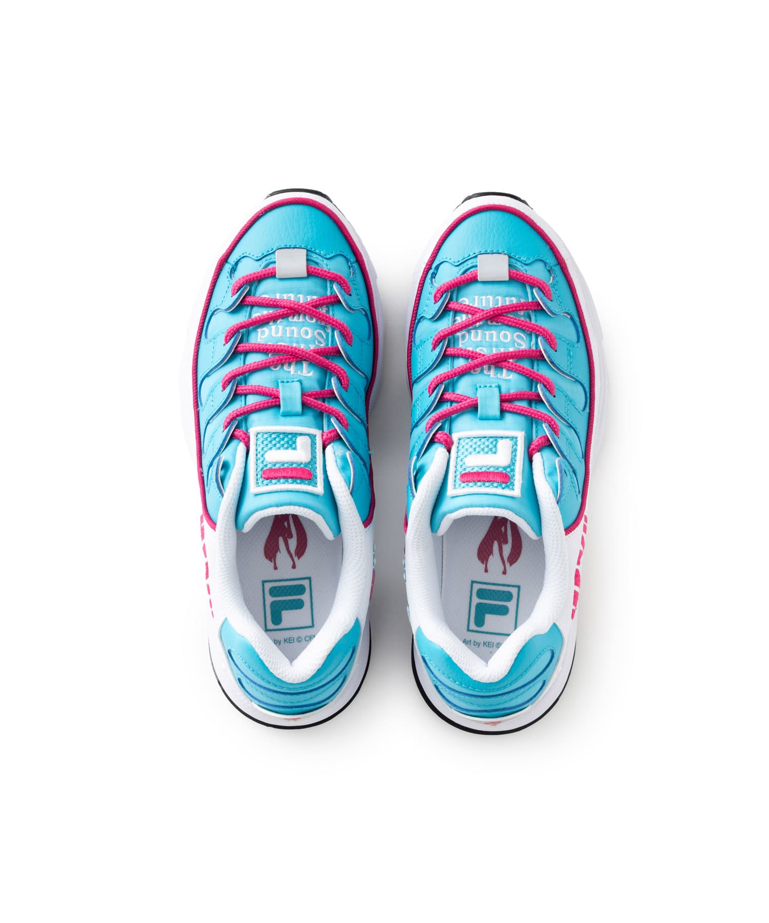 FILA SILVA TRAINER x 初音ミク WHITE/BLUE/PINKの画像