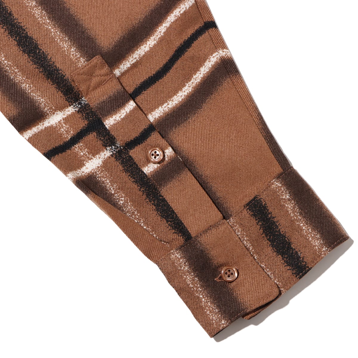 JORDAN BRAND M J ESS PLAID FLANNEL TOP ARCHAEO BROWN/SAIL の画像
