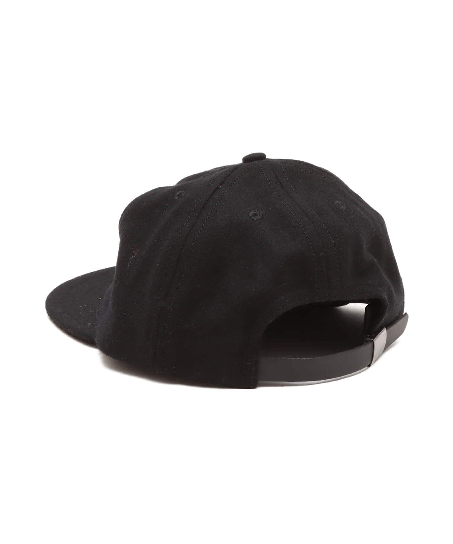 BRAIN DEAD FLANNEL LOGOHEAD 6 PANEL HAT BLACKの画像