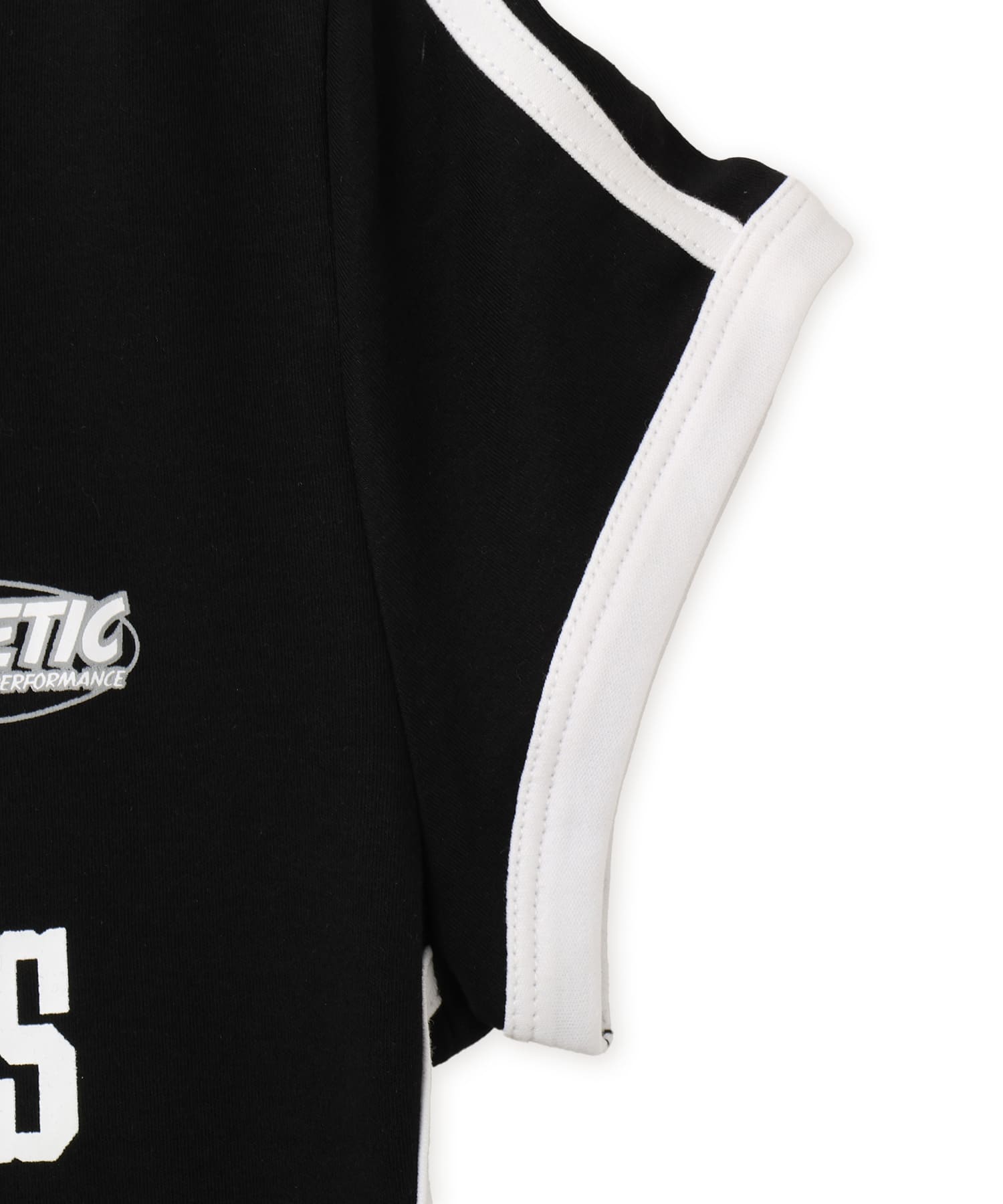 HDEX Womens Sporty Ringer V-Neck Short Sleeve Blackの画像