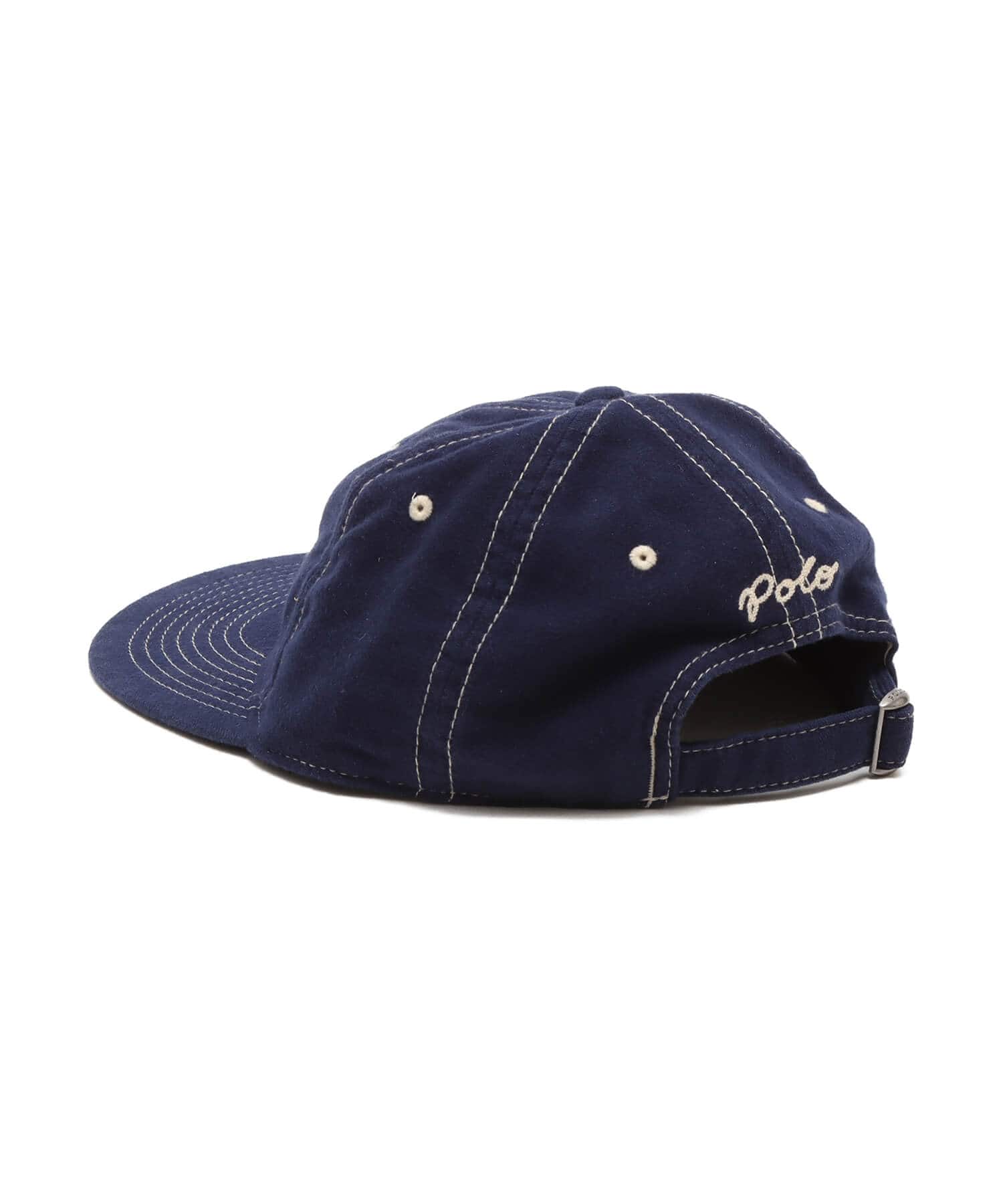 POLO RALPH LAUREN CHAMOIS ”P” AUTHENTIC BASEBALL CAP  NEWPORT NAVYの画像