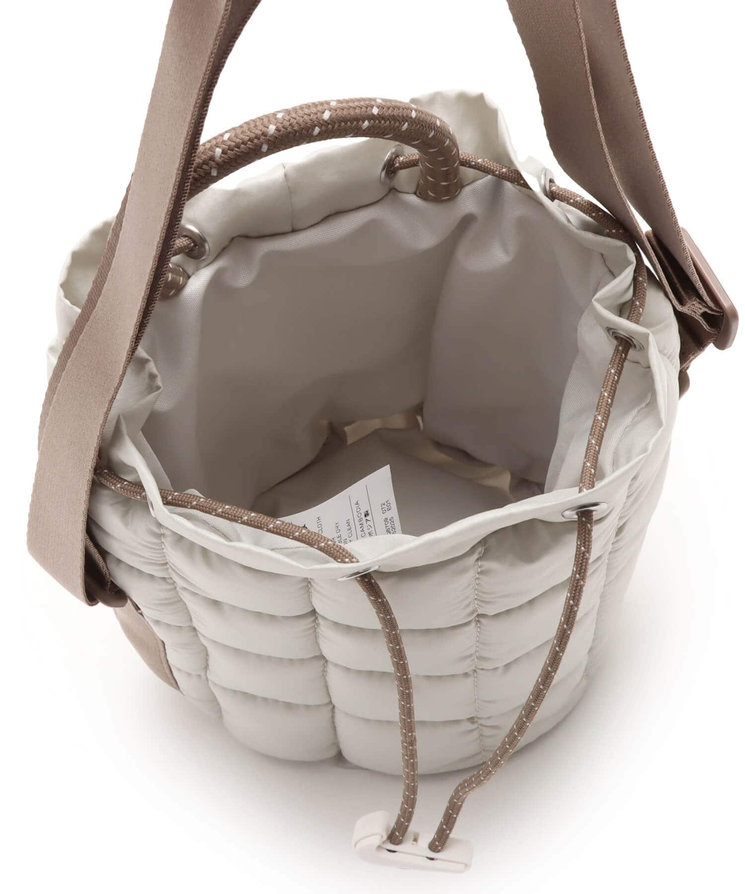NIKE NK NSW PUFFLE TINY TOTE LIGHT BONE/MINK BROWN/SAILの画像