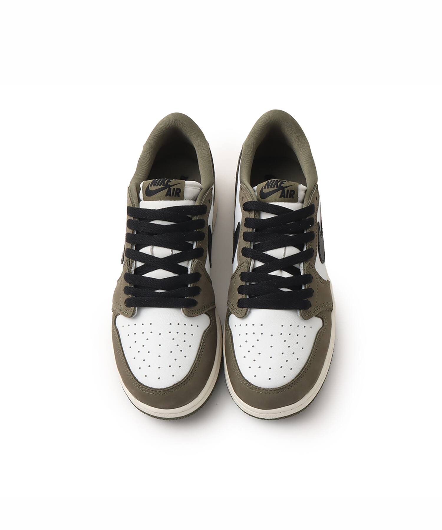 JORDAN BRAND AIR JORDAN 1 RETRO LOW OG (GS) MEDIUM OLIVE/BLACK-SUMMIT WHITE-SAILの画像