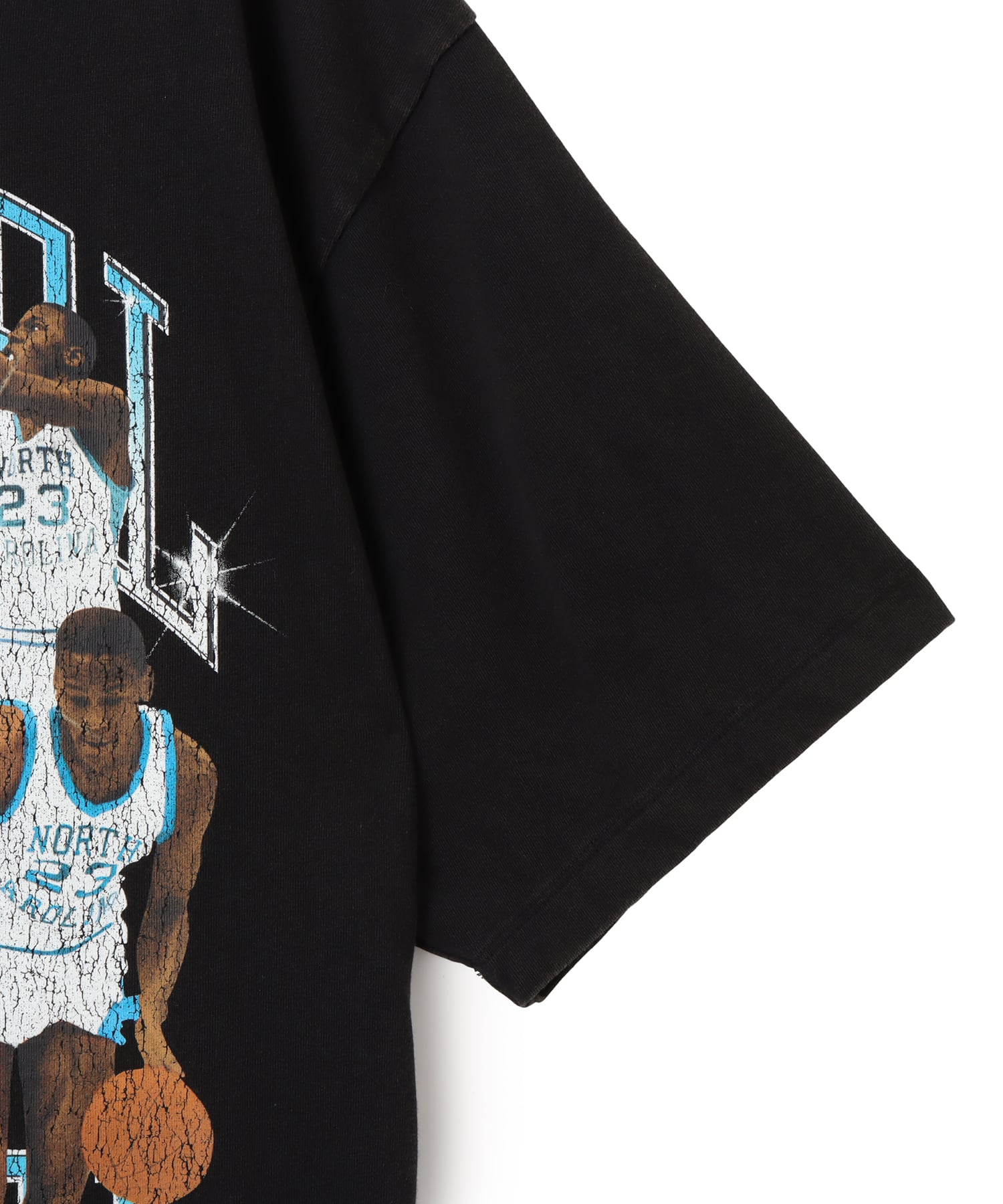 JORDAN BRAND M J FLT ESS OVS GFX SS CRW BLACK/DK POWDER BLUE